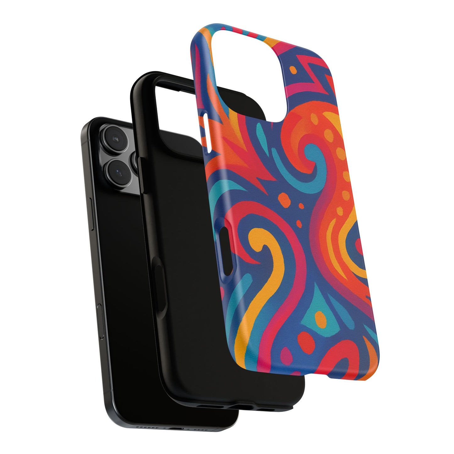Vibrant Phone Case - Colorful Tough Case, Protective Cover, Unique Design, Trendy Gift, Phone Accessory