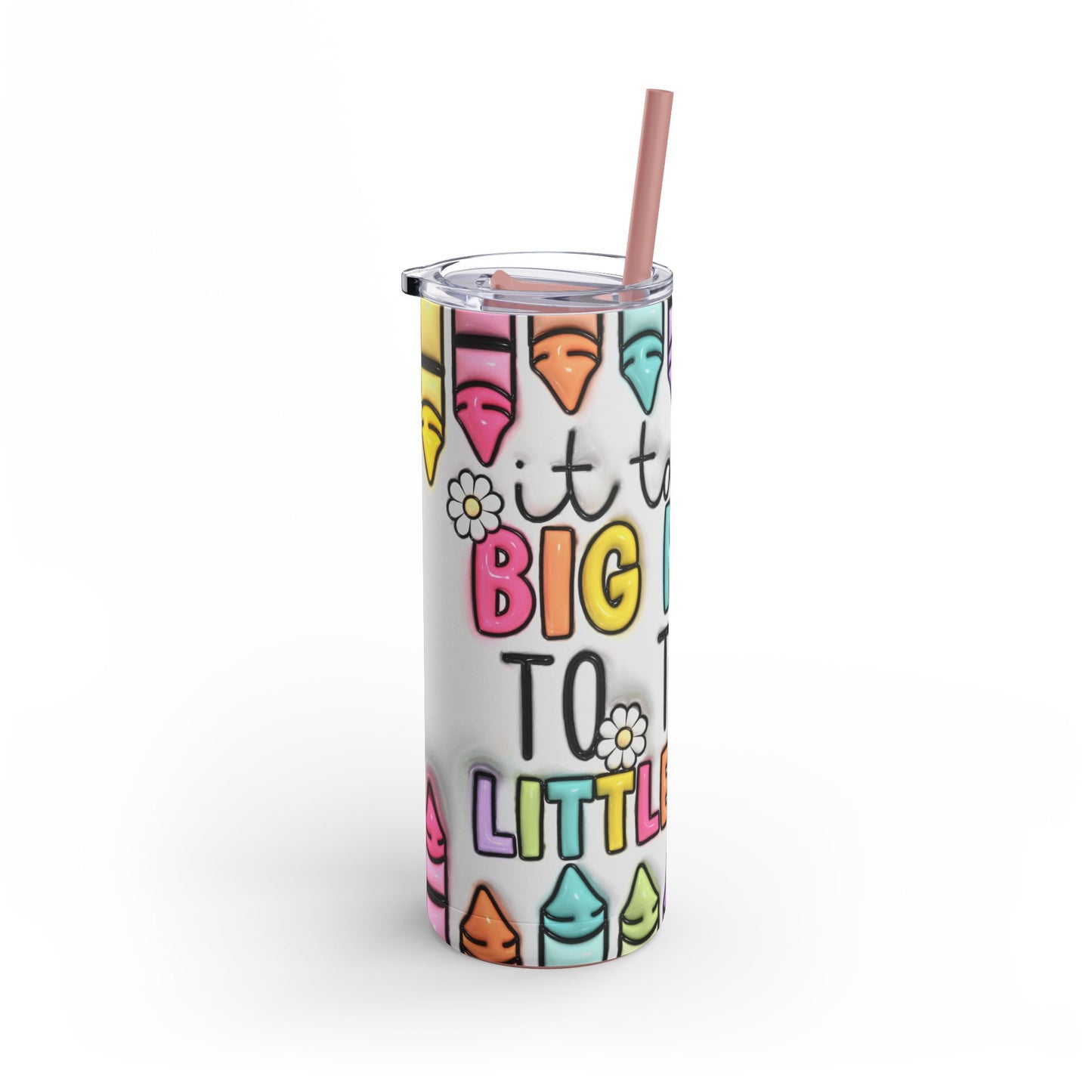 Colorful Teacher's Tumbler, Motivational Drinkware for Educators, Inspirational Gift for Teachers, School Supplies, Classroom Essentials