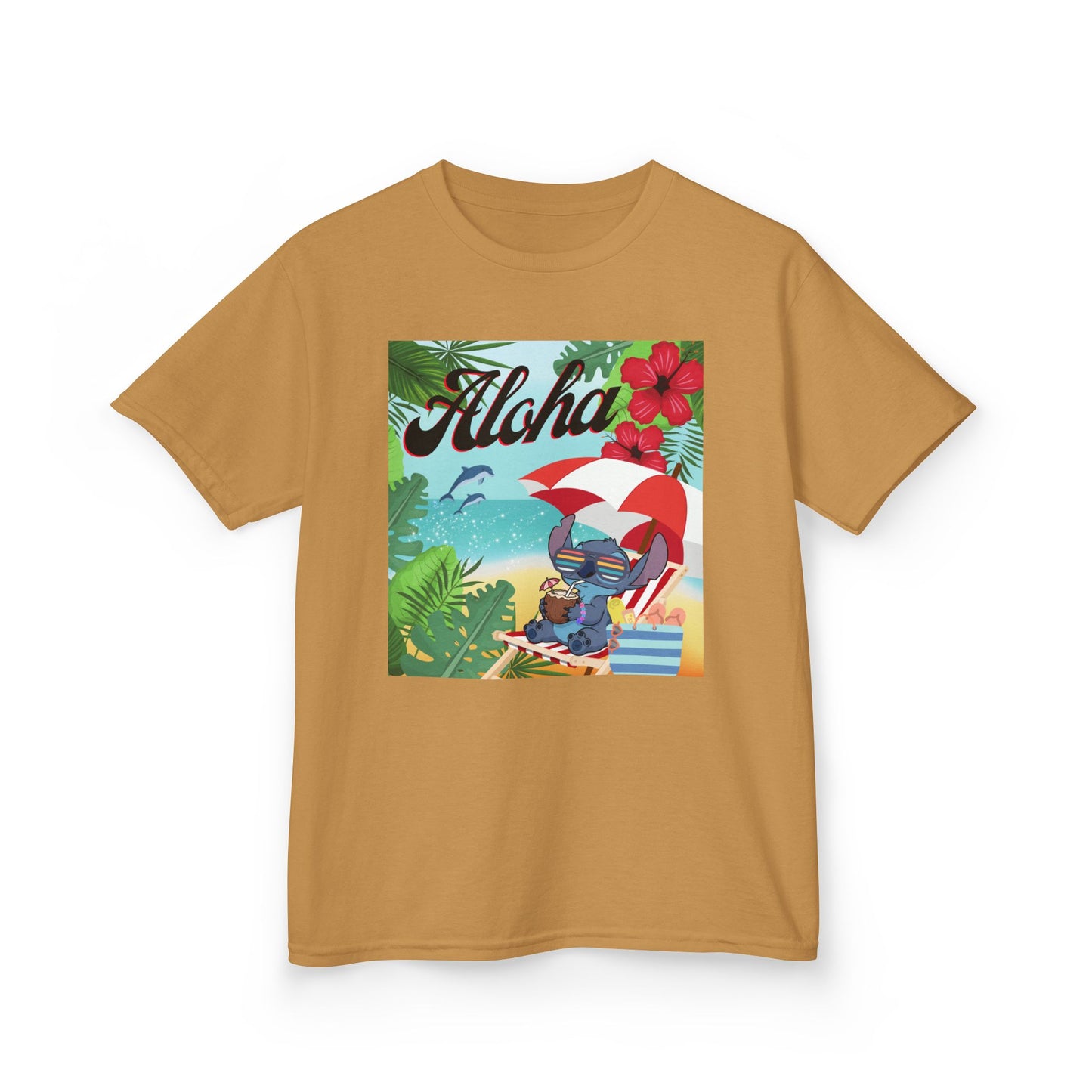 Aloha Paradise Kids Tee, Summer Shirt, Beachwear, Vacation Gift, Nature Lover Gift, Tropical Vibes, Kids Summer Fashion