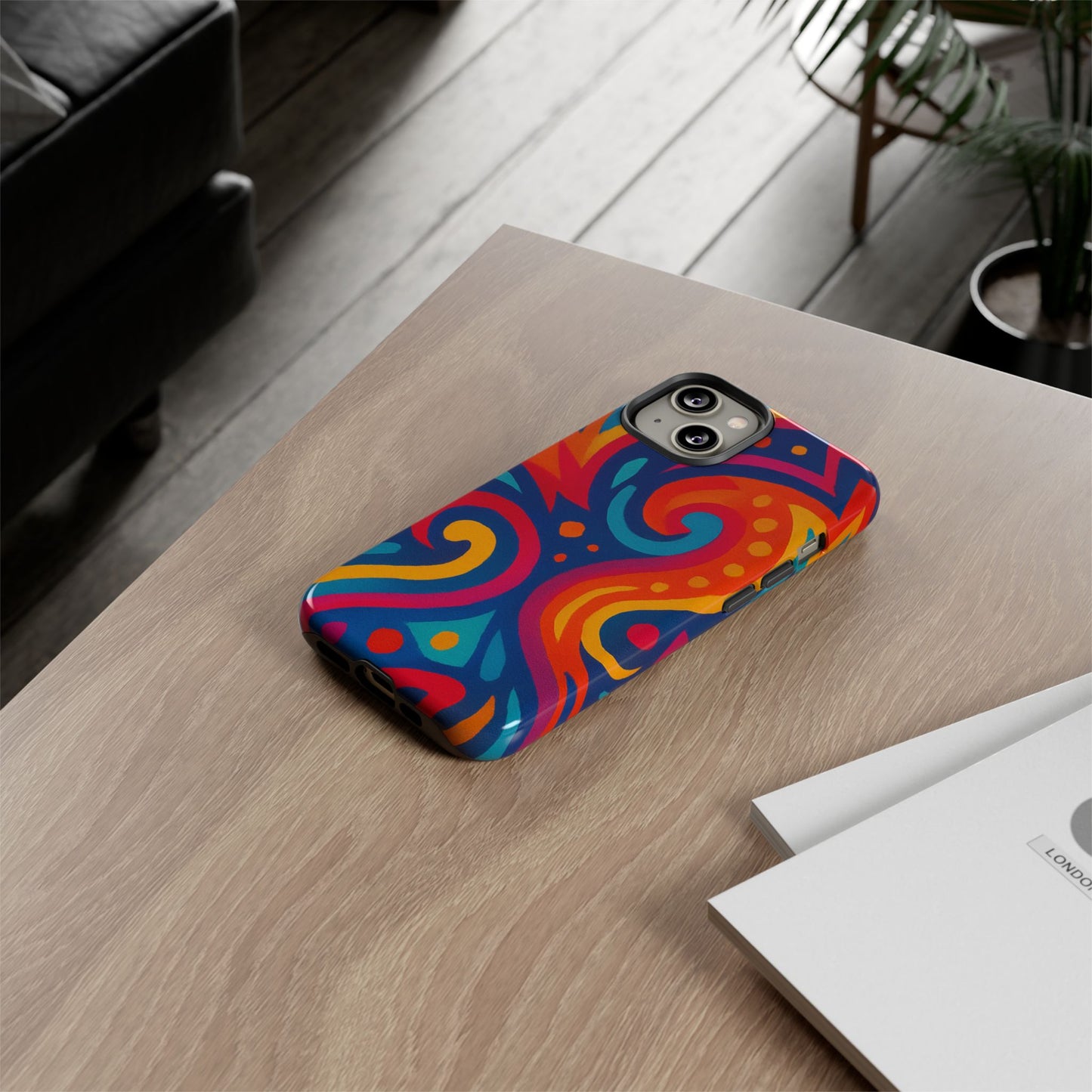 Vibrant Phone Case - Colorful Tough Case, Protective Cover, Unique Design, Trendy Gift, Phone Accessory