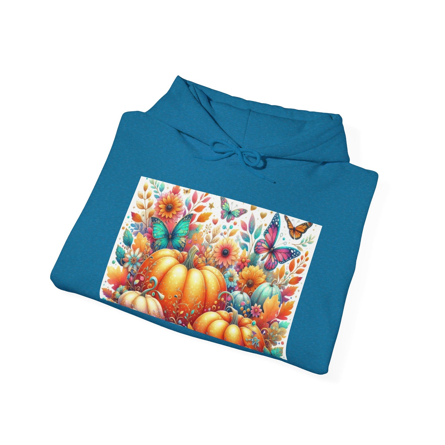 Autumn Floral Pumpkin Hoodie, Cozy Fall Sweatshirt, Nature Lover Gift, Halloween Attire, Harvest Fashion, Seasonal Style