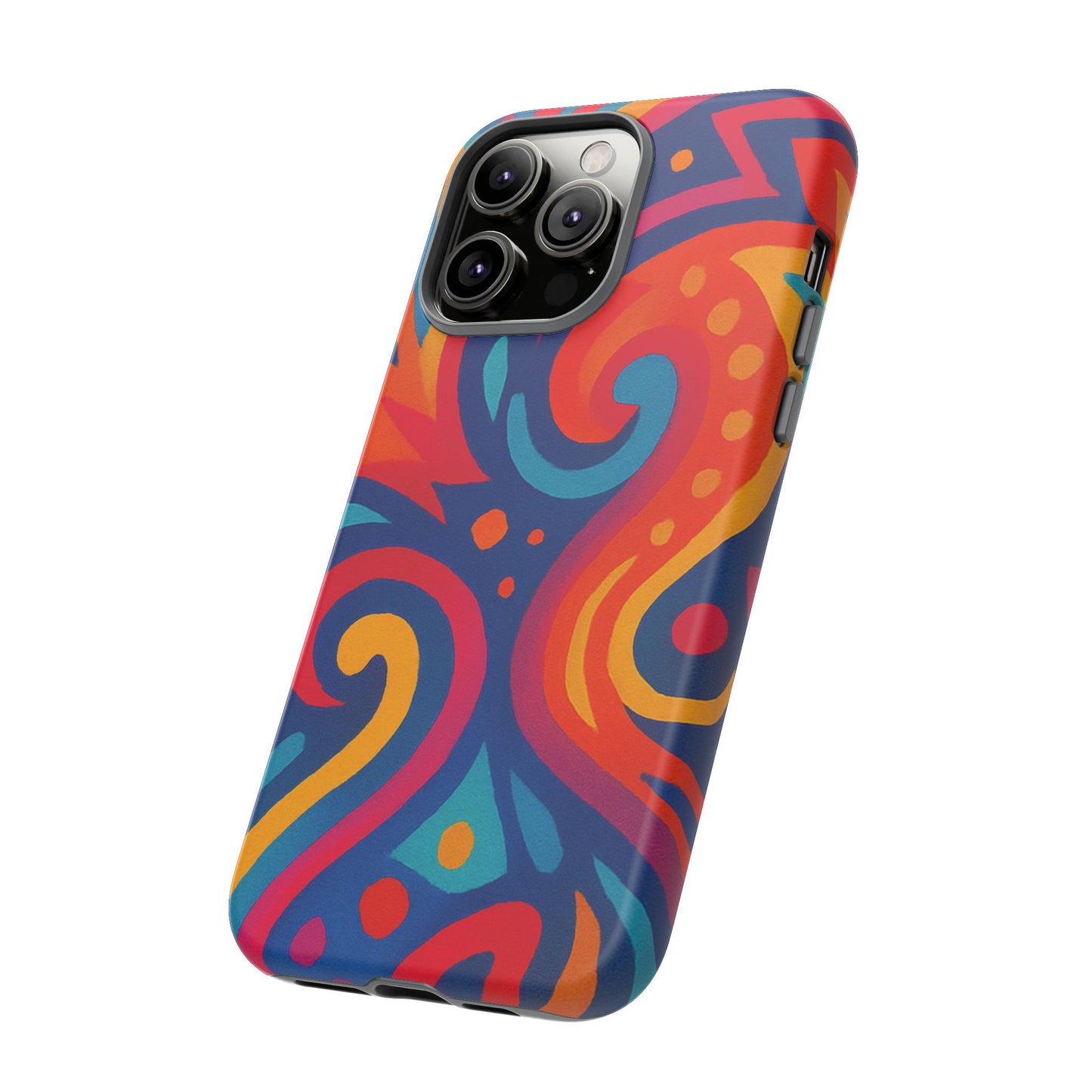 Vibrant Phone Case - Colorful Tough Case, Protective Cover, Unique Design, Trendy Gift, Phone Accessory