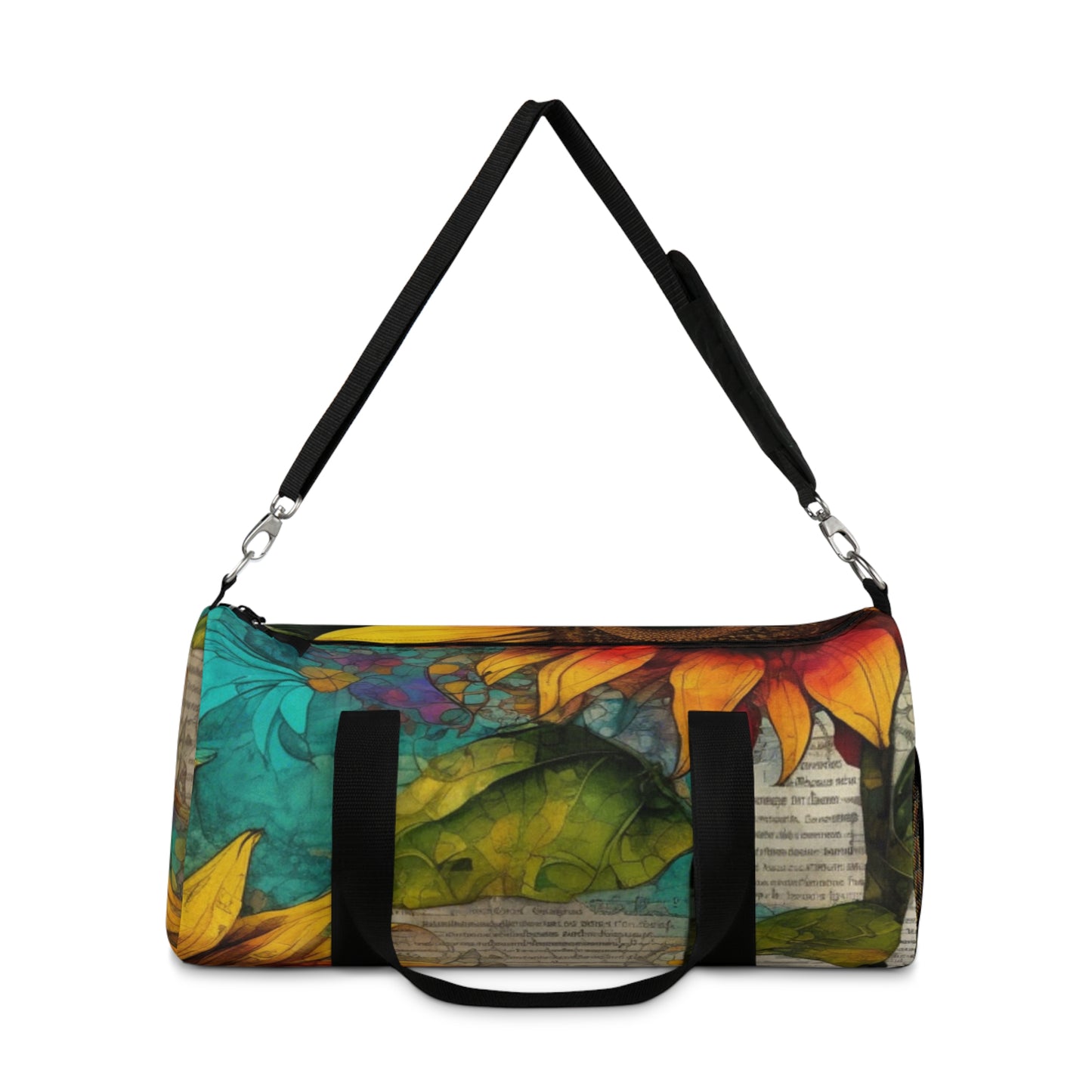Vibrant Floral sunflower Duffel Bag - Perfect for Gym, Travel, Yoga, Sports, Weekend Getaways, Pet Owners