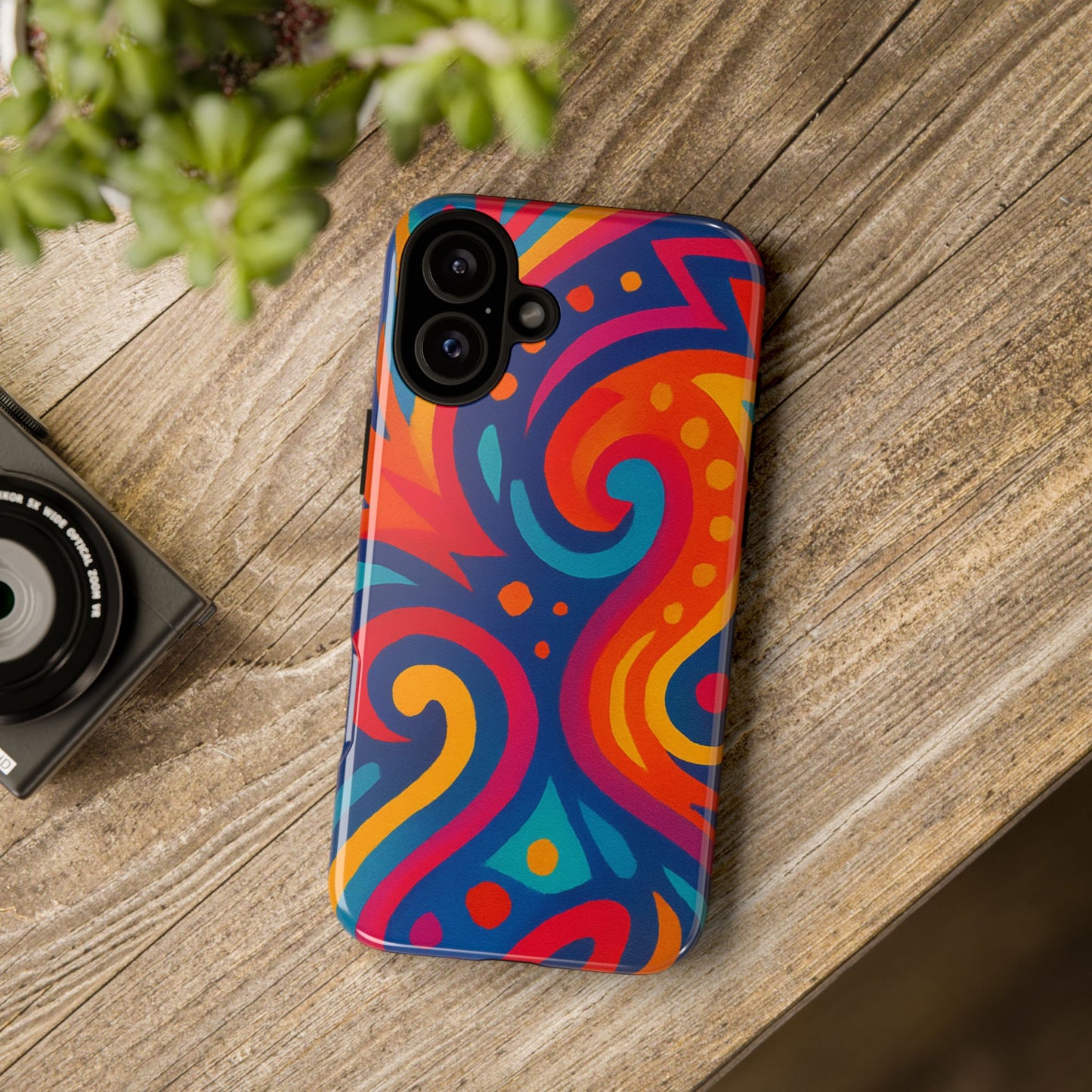 Vibrant Phone Case - Colorful Tough Case, Protective Cover, Unique Design, Trendy Gift, Phone Accessory