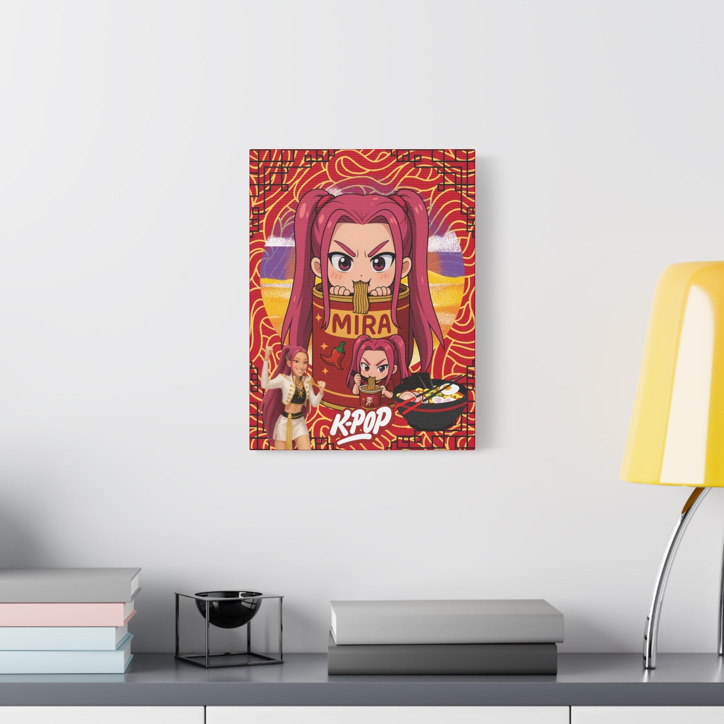 K-Pop Art Canvas Print, Perfect for Fans, Anime Wall Decor, Gift for Music Lovers, Vibrant Home Decoration, Cool Room Aesthetic
