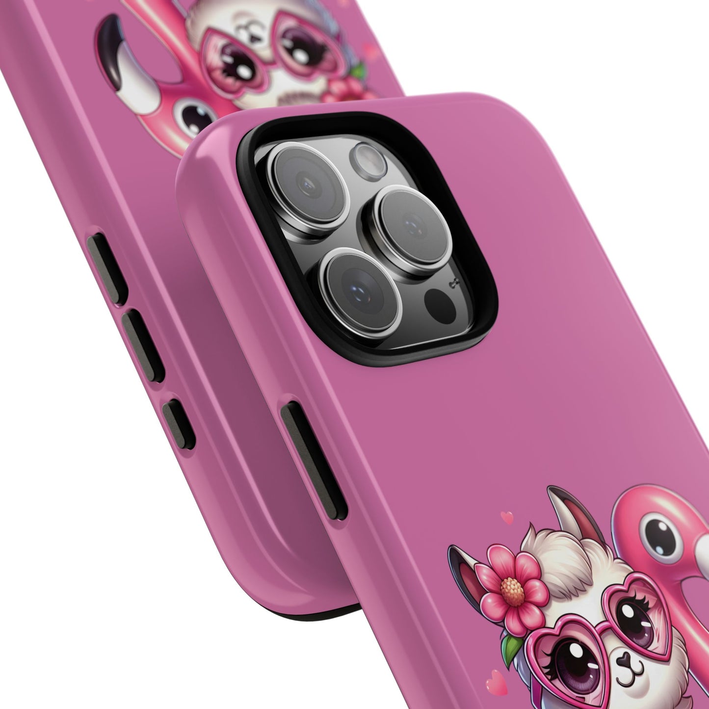 Cute Animal Phone Case, Phone Cover for Kids, Gift for Animal Lovers, Summer Vibes Accessory, Trendy Pink Case