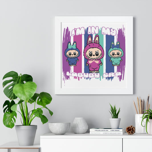 Framed Horizontal Poster with Cute Characters | Fun Nursery Decor, Kids Wall Art, Baby Shower Gift, Playroom Decoration, Colorful Artwork
