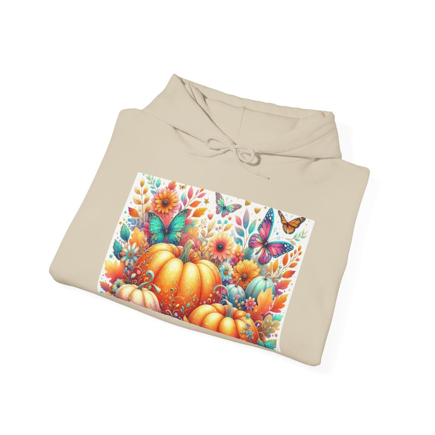Autumn Floral Pumpkin Hoodie, Cozy Fall Sweatshirt, Nature Lover Gift, Halloween Attire, Harvest Fashion, Seasonal Style