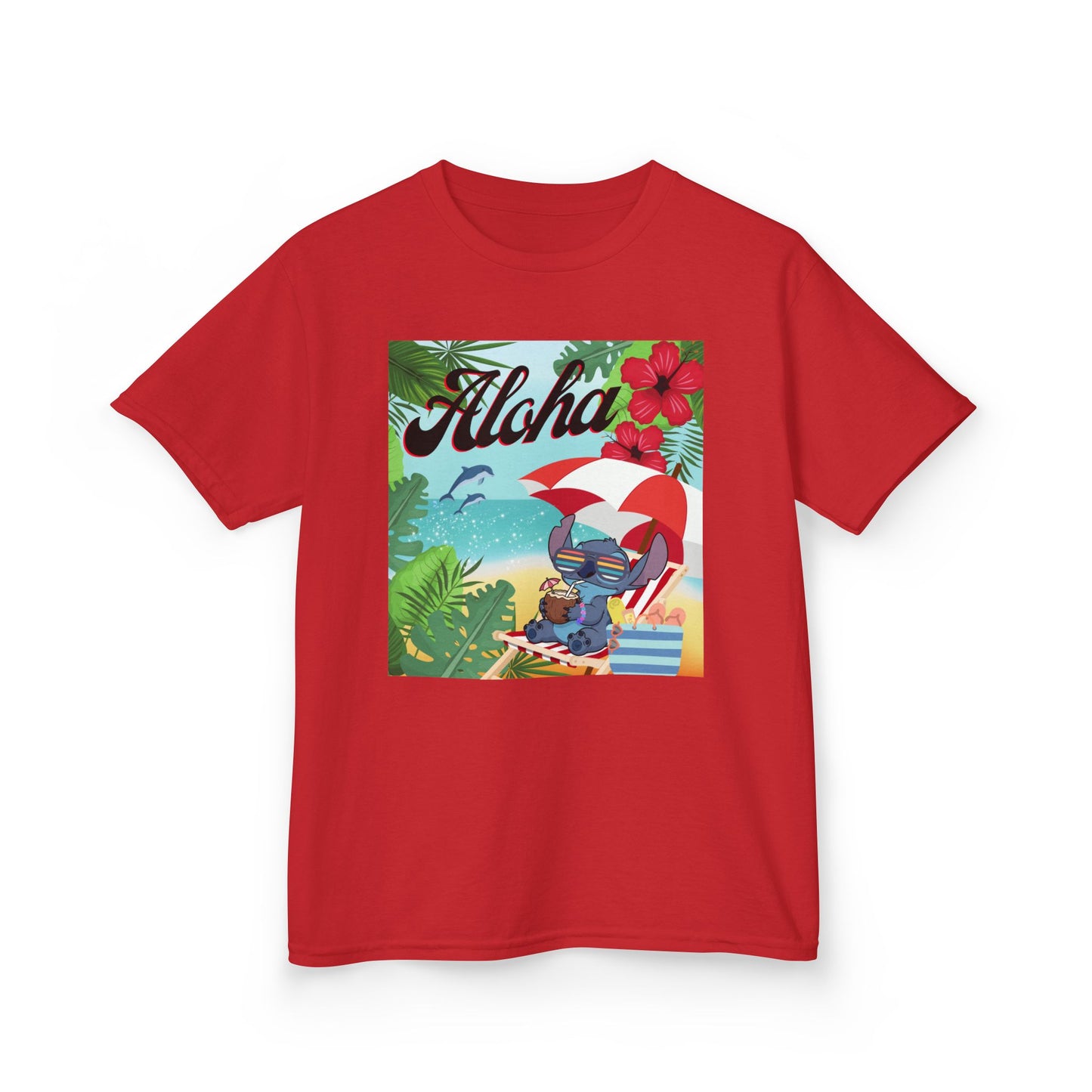 Aloha Paradise Kids Tee, Summer Shirt, Beachwear, Vacation Gift, Nature Lover Gift, Tropical Vibes, Kids Summer Fashion