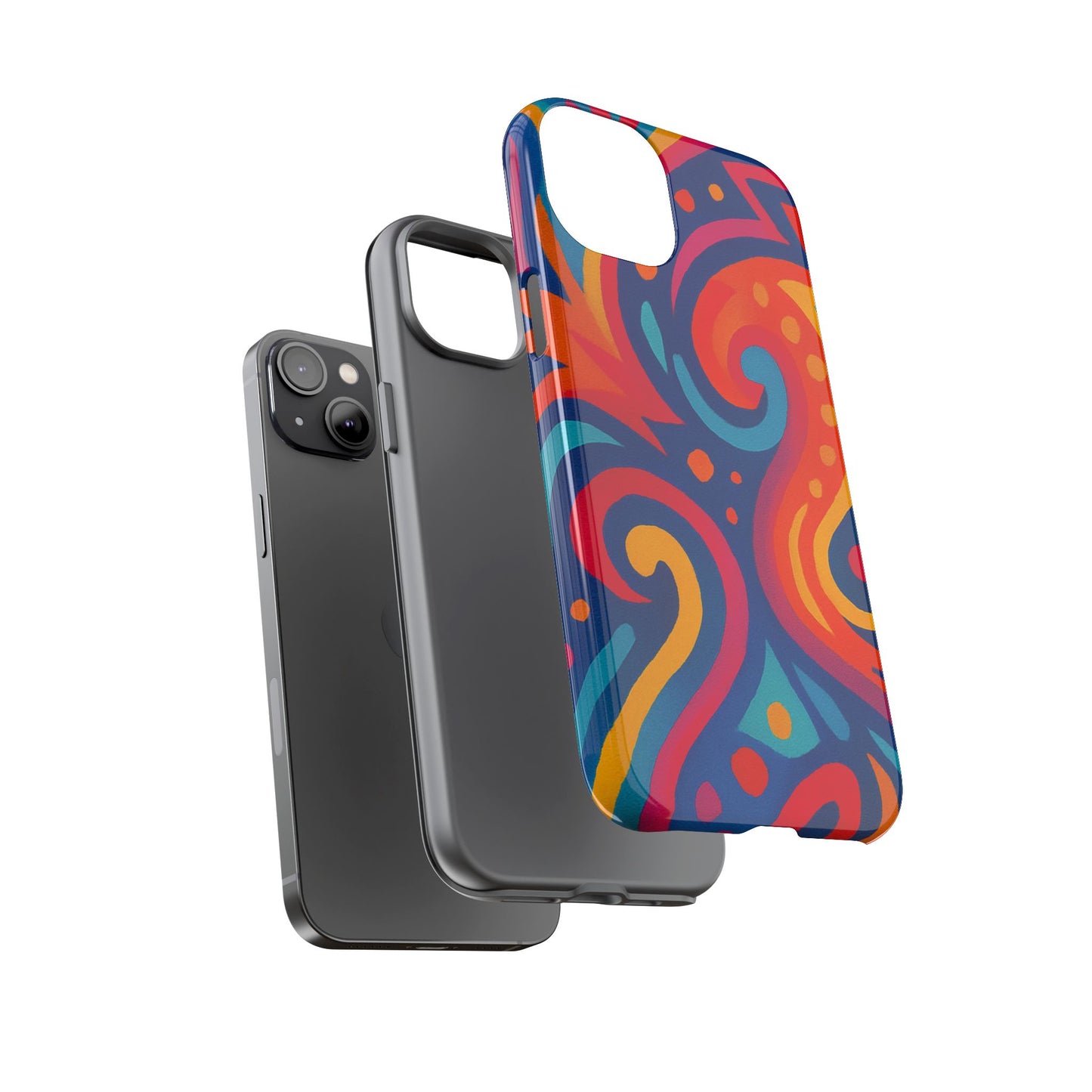 Vibrant Phone Case - Colorful Tough Case, Protective Cover, Unique Design, Trendy Gift, Phone Accessory