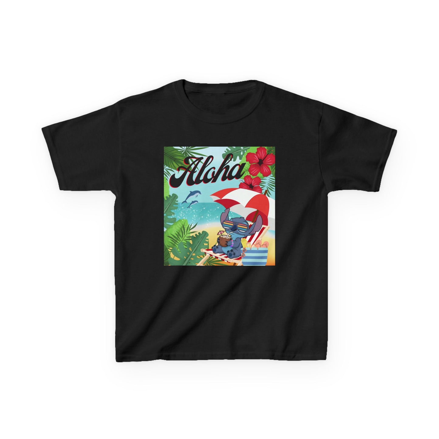 Aloha Paradise Kids Tee, Summer Shirt, Beachwear, Vacation Gift, Nature Lover Gift, Tropical Vibes, Kids Summer Fashion