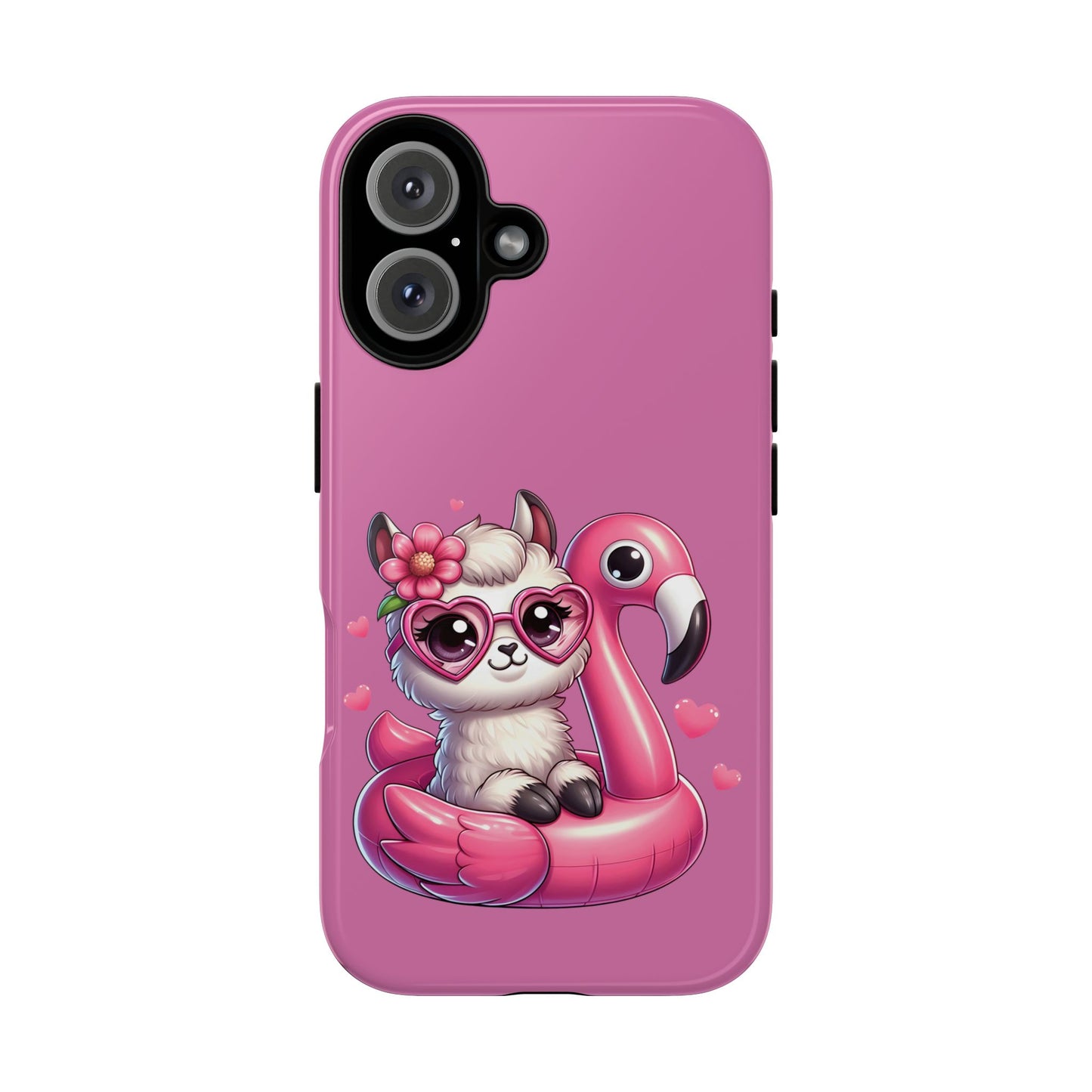 Cute Animal Phone Case, Phone Cover for Kids, Gift for Animal Lovers, Summer Vibes Accessory, Trendy Pink Case