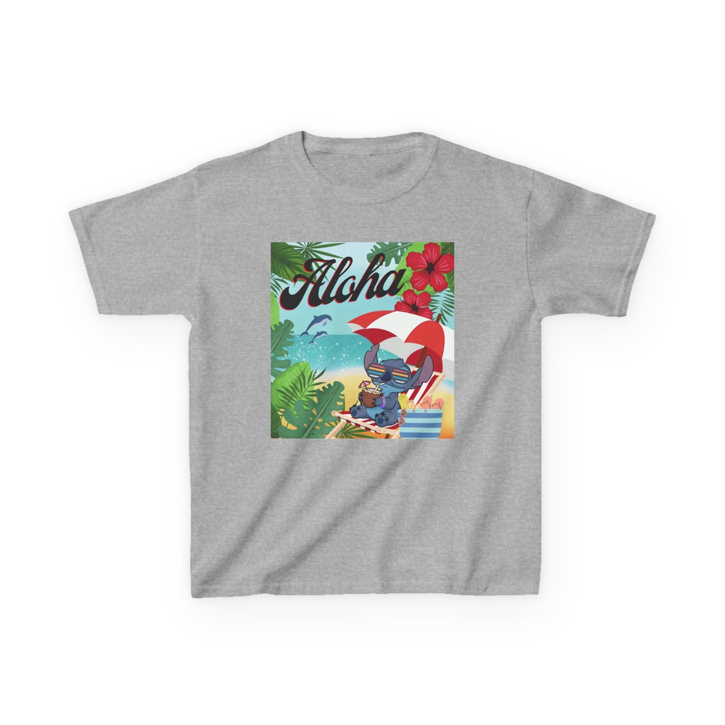 Aloha Paradise Kids Tee, Summer Shirt, Beachwear, Vacation Gift, Nature Lover Gift, Tropical Vibes, Kids Summer Fashion