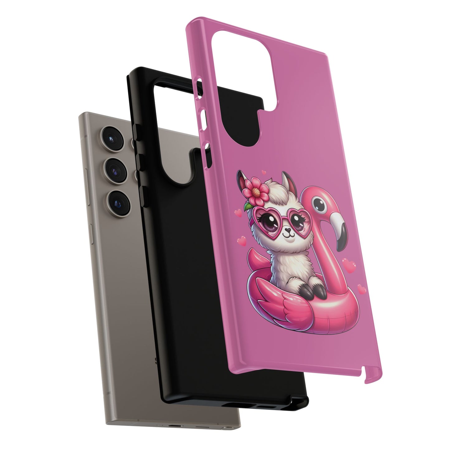 Cute Animal Phone Case, Phone Cover for Kids, Gift for Animal Lovers, Summer Vibes Accessory, Trendy Pink Case
