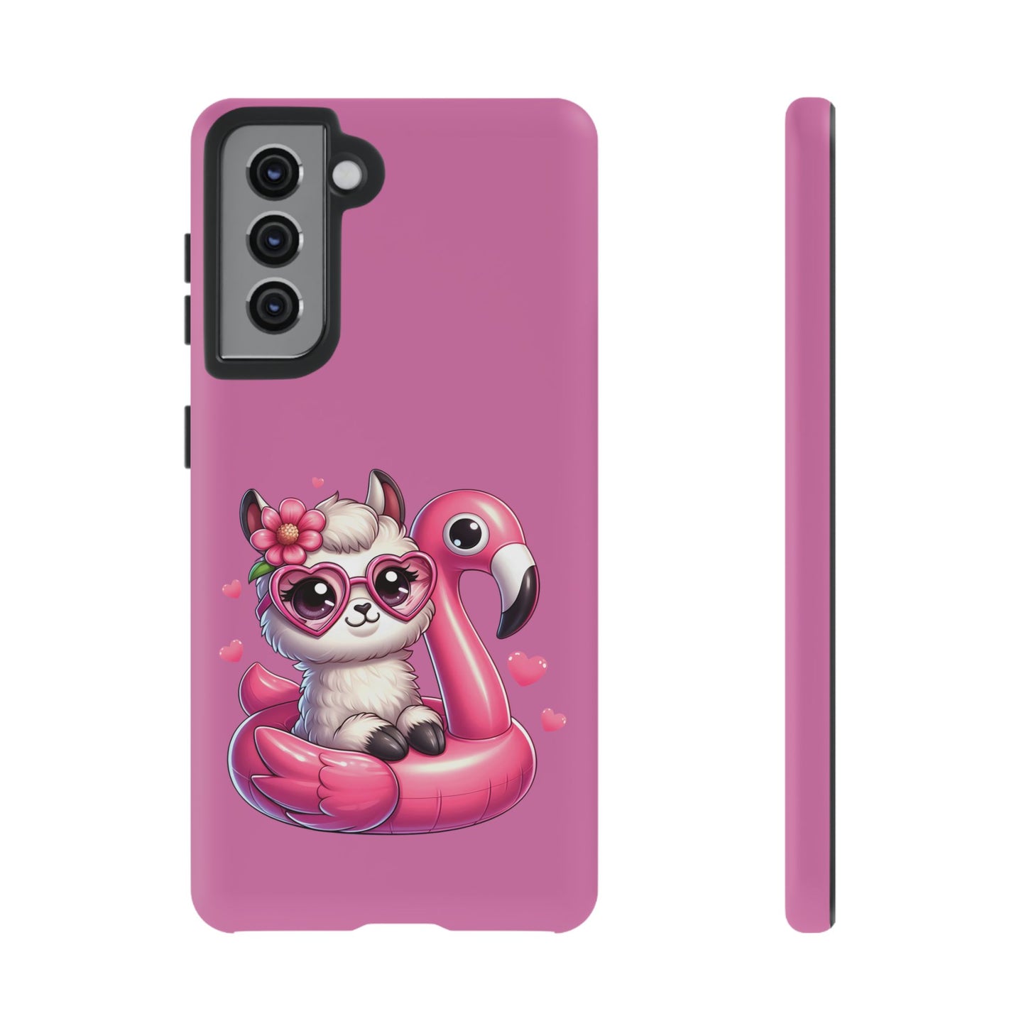 Cute Animal Phone Case, Phone Cover for Kids, Gift for Animal Lovers, Summer Vibes Accessory, Trendy Pink Case