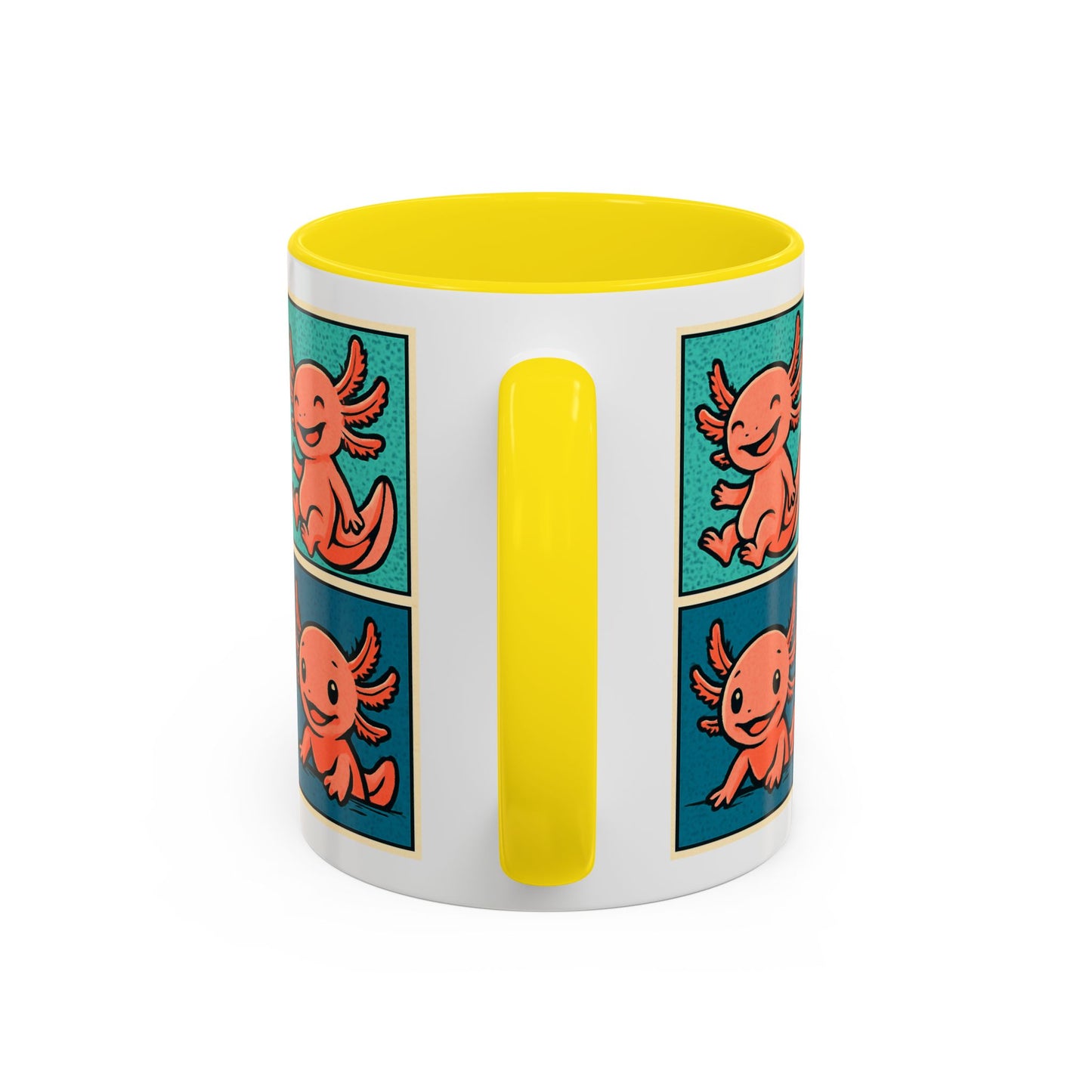 Cute Axolotl Coffee Mug, Fun Animal Mug, Colorful Drinking Cup, Gift for Kids, Office Mug, Aquarium Lover's Cup