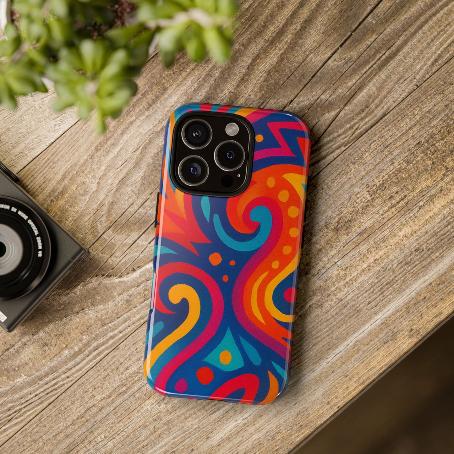Vibrant Phone Case - Colorful Tough Case, Protective Cover, Unique Design, Trendy Gift, Phone Accessory