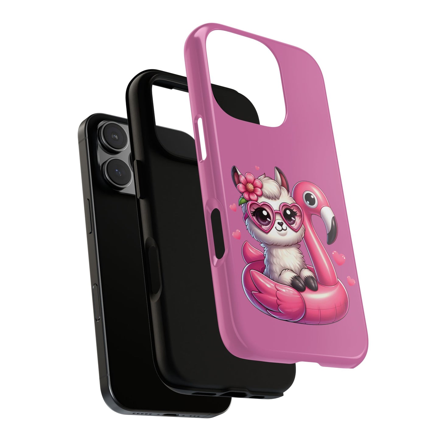 Cute Animal Phone Case, Phone Cover for Kids, Gift for Animal Lovers, Summer Vibes Accessory, Trendy Pink Case