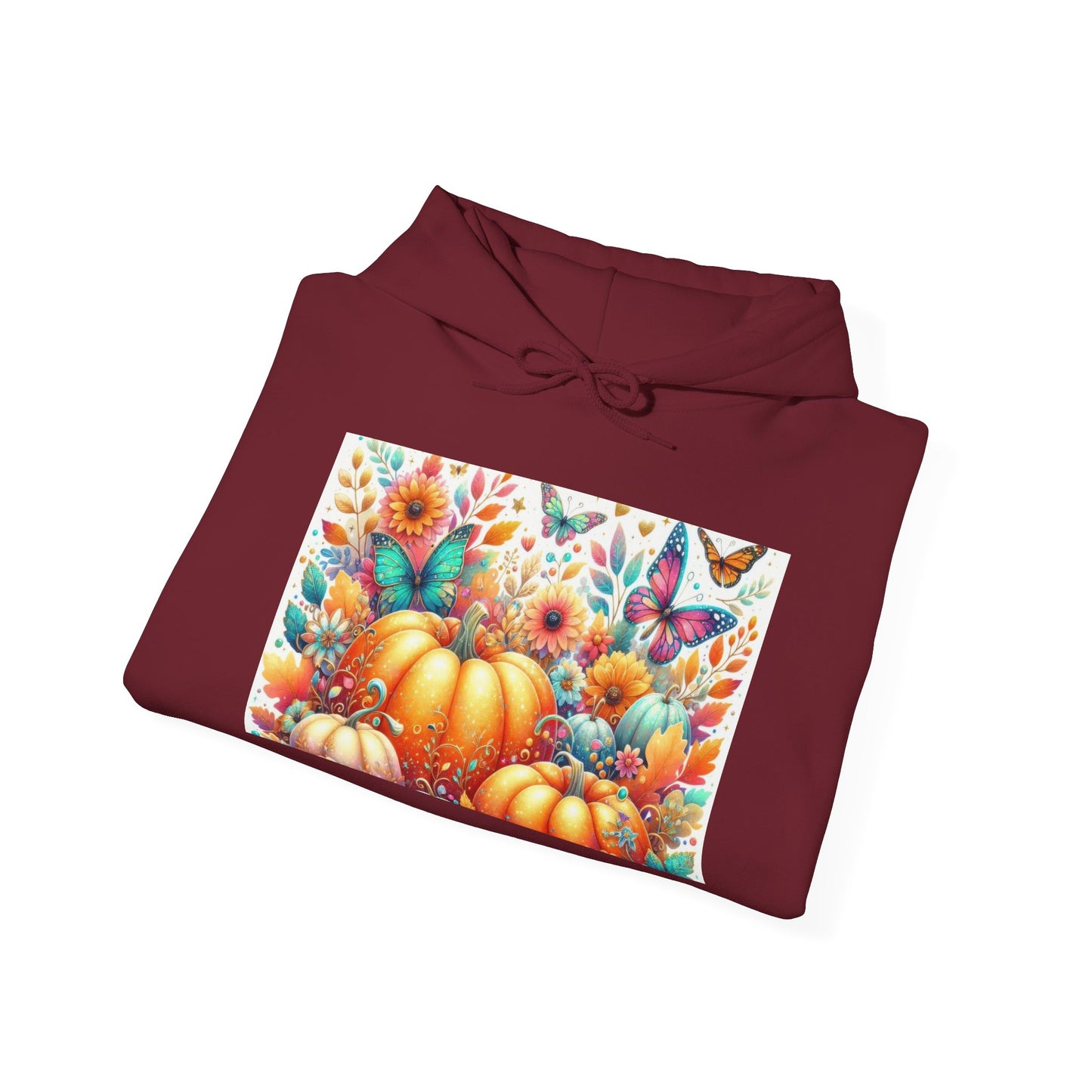 Autumn Floral Pumpkin Hoodie, Cozy Fall Sweatshirt, Nature Lover Gift, Halloween Attire, Harvest Fashion, Seasonal Style