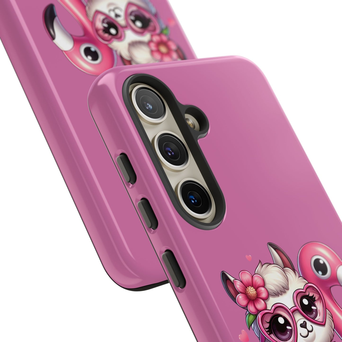 Cute Animal Phone Case, Phone Cover for Kids, Gift for Animal Lovers, Summer Vibes Accessory, Trendy Pink Case