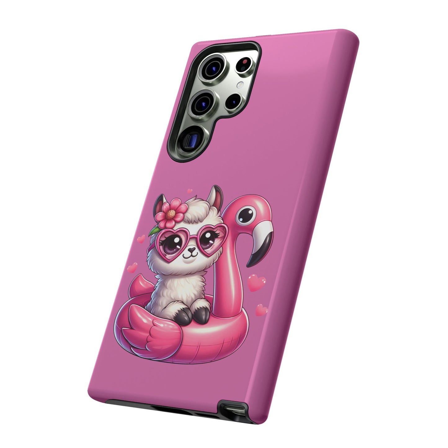 Cute Animal Phone Case, Phone Cover for Kids, Gift for Animal Lovers, Summer Vibes Accessory, Trendy Pink Case
