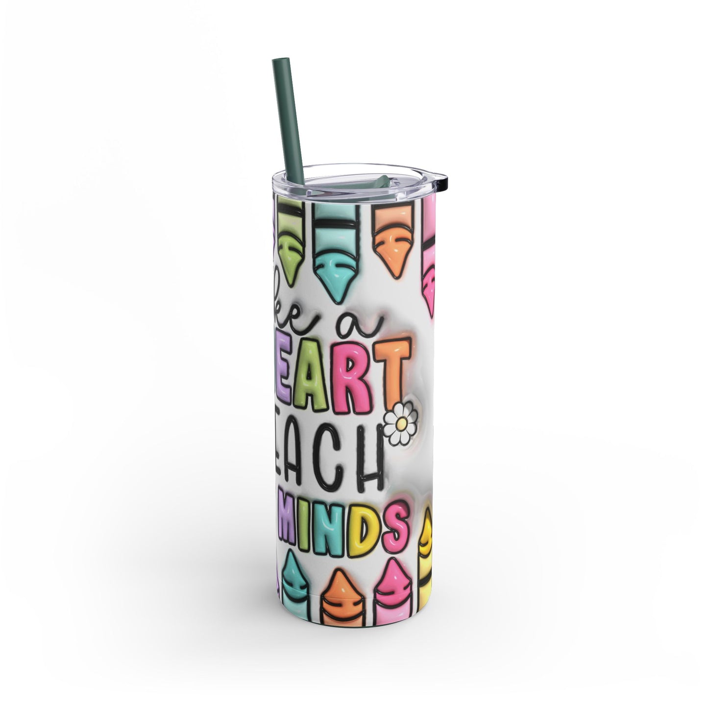 Colorful Teacher's Tumbler, Motivational Drinkware for Educators, Inspirational Gift for Teachers, School Supplies, Classroom Essentials