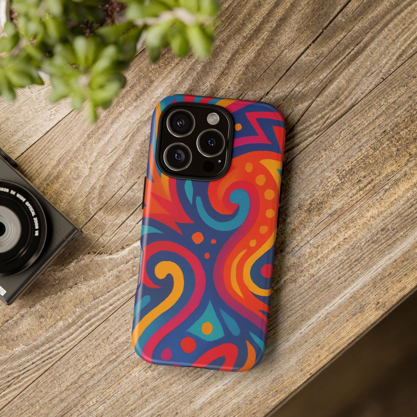 Vibrant Phone Case - Colorful Tough Case, Protective Cover, Unique Design, Trendy Gift, Phone Accessory