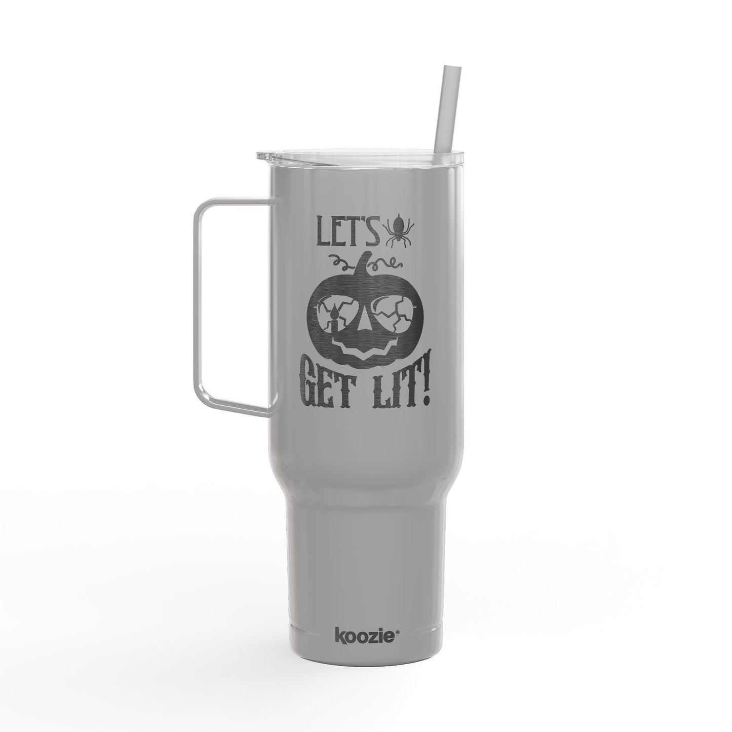 Personalized Insulated Tumbler with Lid, 40oz - Perfect for Parties, Gifts, Travel, Halloween, Get Lit Design