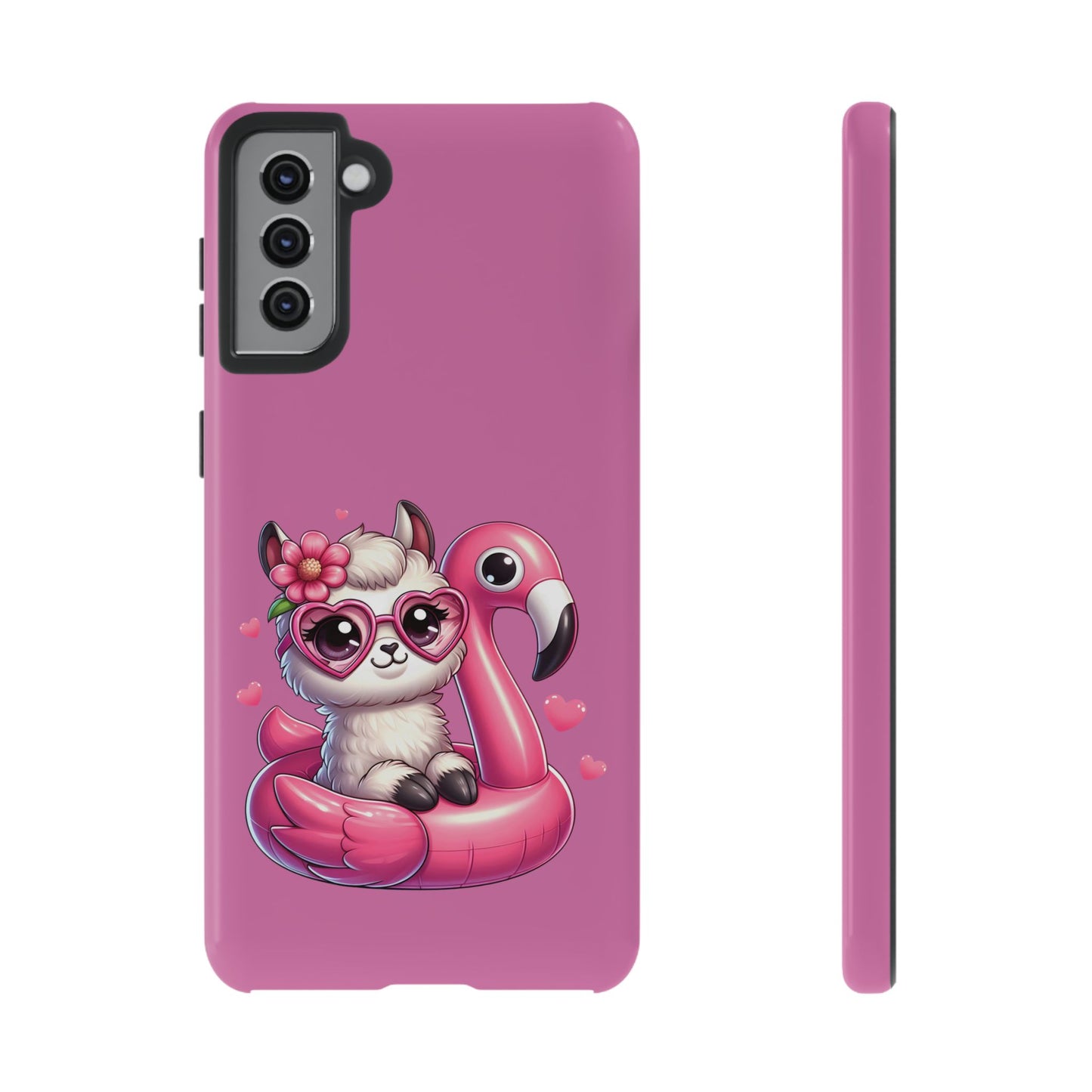 Cute Animal Phone Case, Phone Cover for Kids, Gift for Animal Lovers, Summer Vibes Accessory, Trendy Pink Case