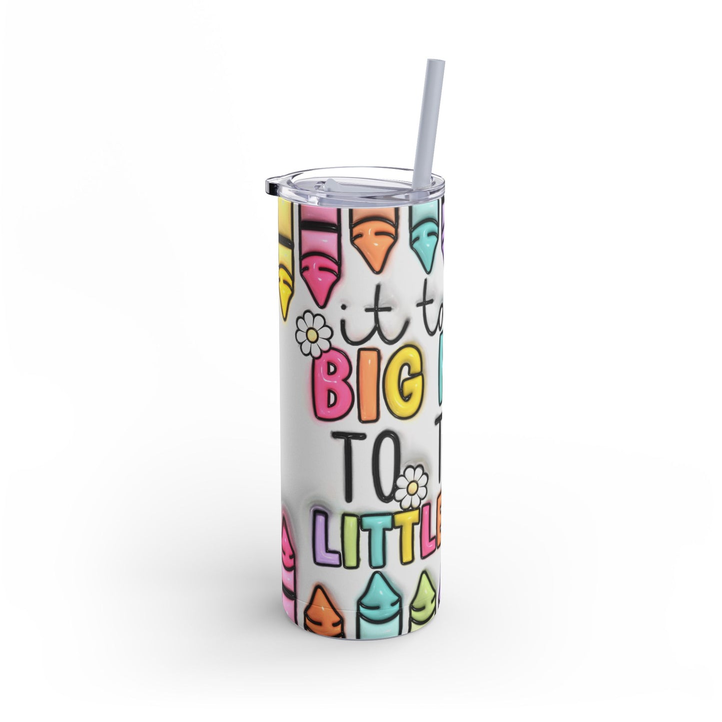 Colorful Teacher's Tumbler, Motivational Drinkware for Educators, Inspirational Gift for Teachers, School Supplies, Classroom Essentials