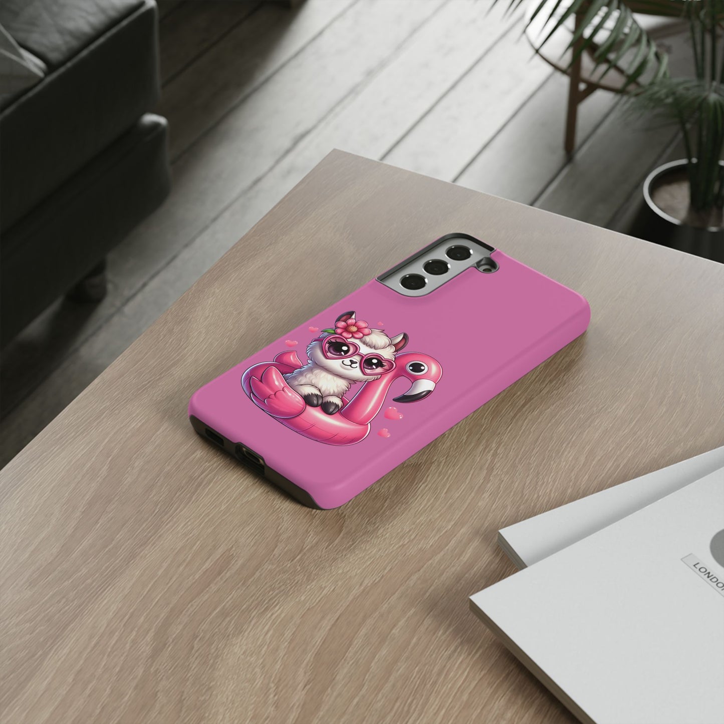 Cute Animal Phone Case, Phone Cover for Kids, Gift for Animal Lovers, Summer Vibes Accessory, Trendy Pink Case
