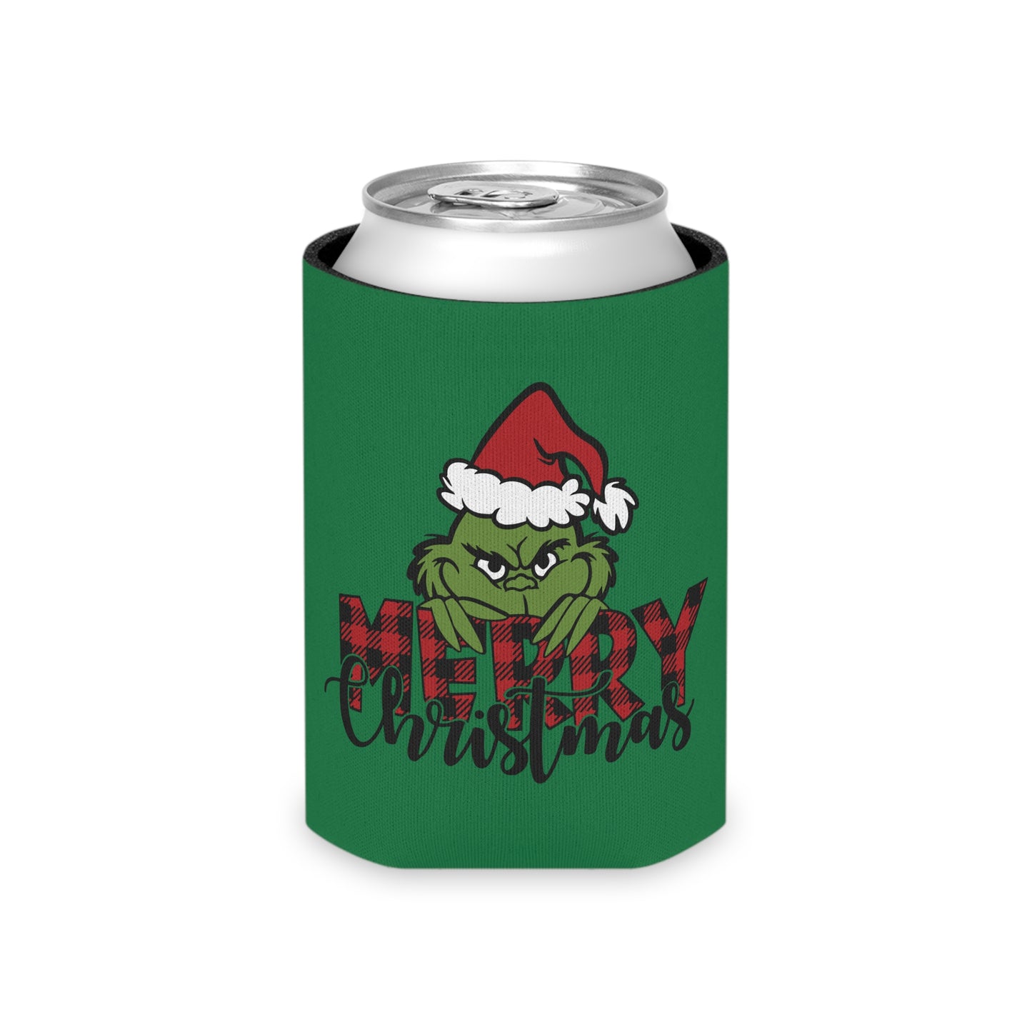 Grinch Holiday Can Cooler, Funny Drink Holder, Christmas Beer Sleeve, Gifts for Grinch Fans, Holiday Party Accessories
