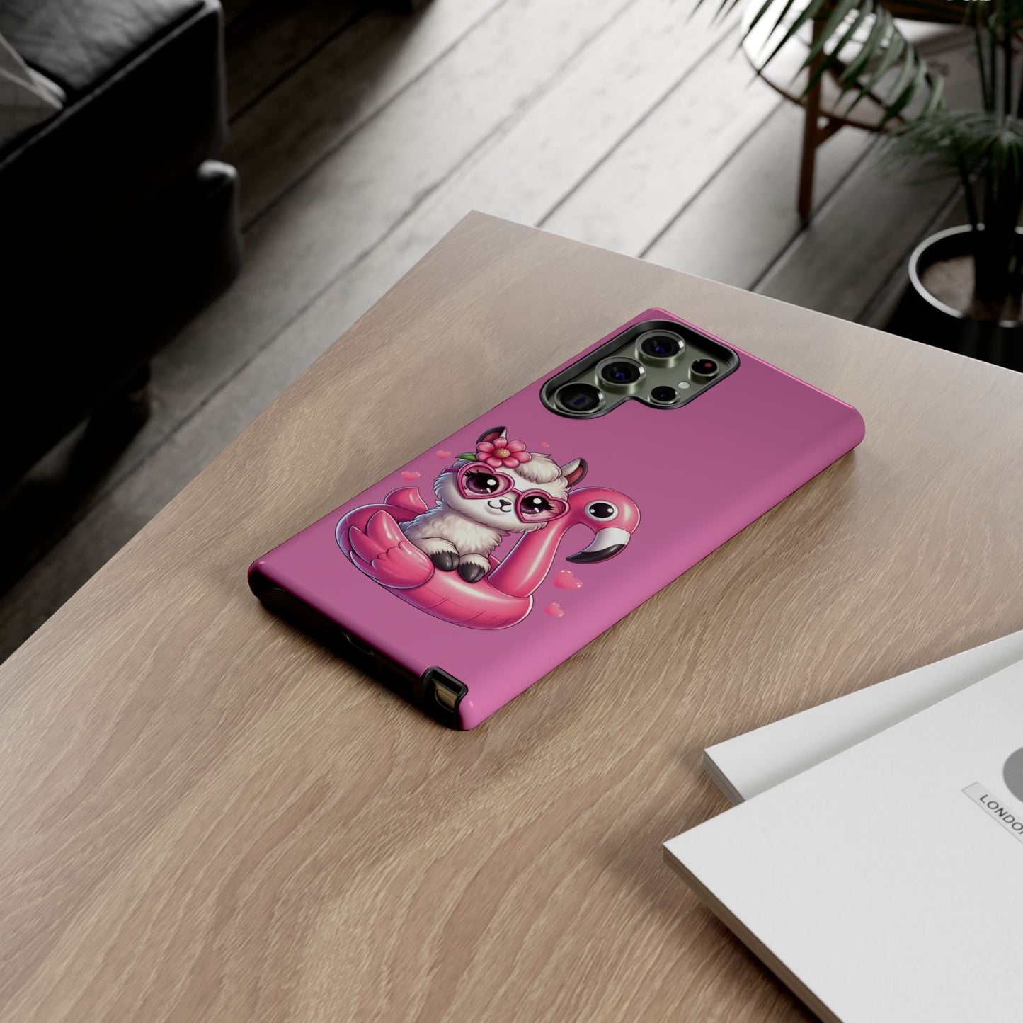 Cute Animal Phone Case, Phone Cover for Kids, Gift for Animal Lovers, Summer Vibes Accessory, Trendy Pink Case