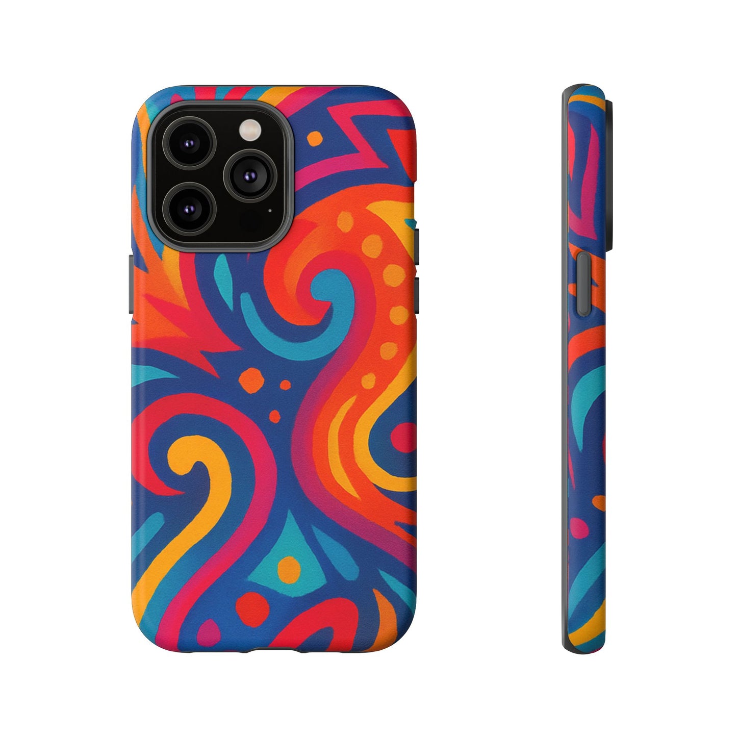 Vibrant Phone Case - Colorful Tough Case, Protective Cover, Unique Design, Trendy Gift, Phone Accessory