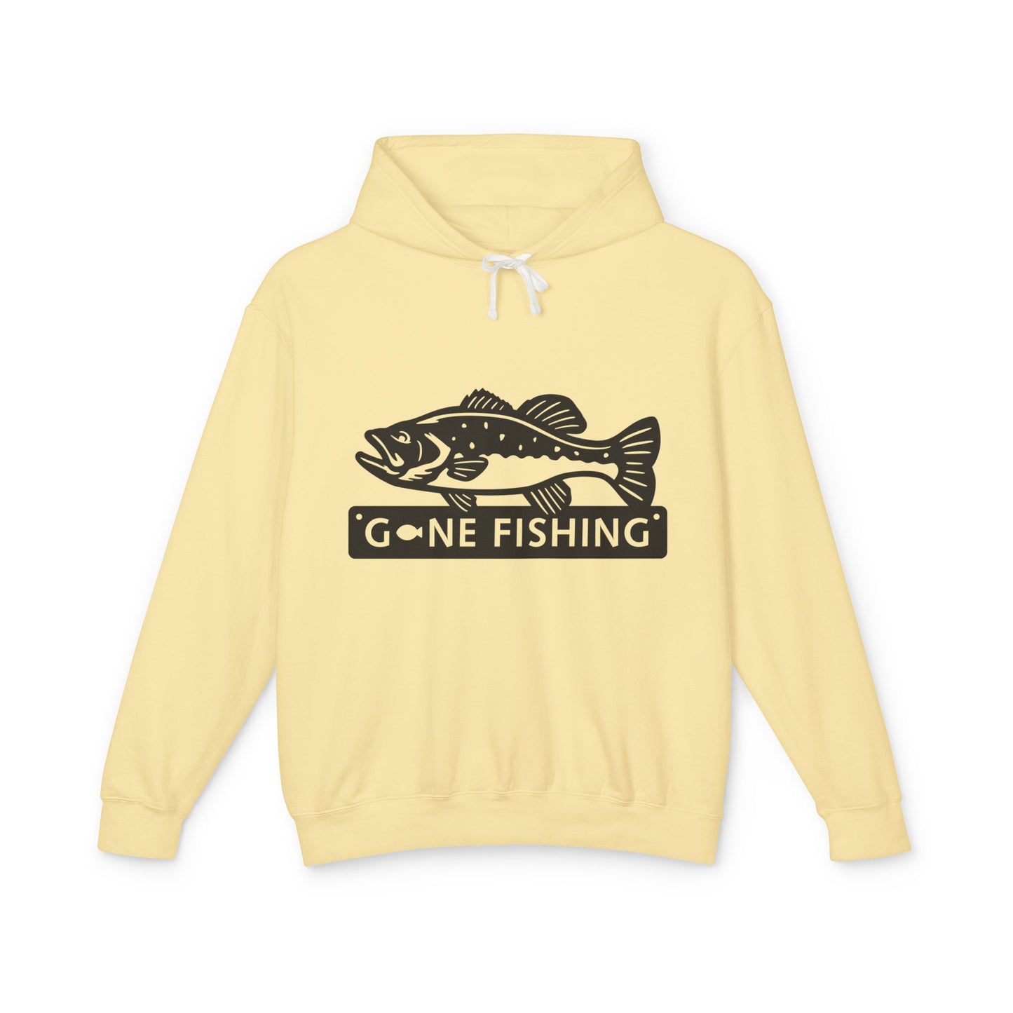 Gone Fishing Unisex Lightweight Hooded Sweatshirt | Perfect for Anglers, Fishing Gift, Outdoor Adventures, Casual Wear, Gift for Dad