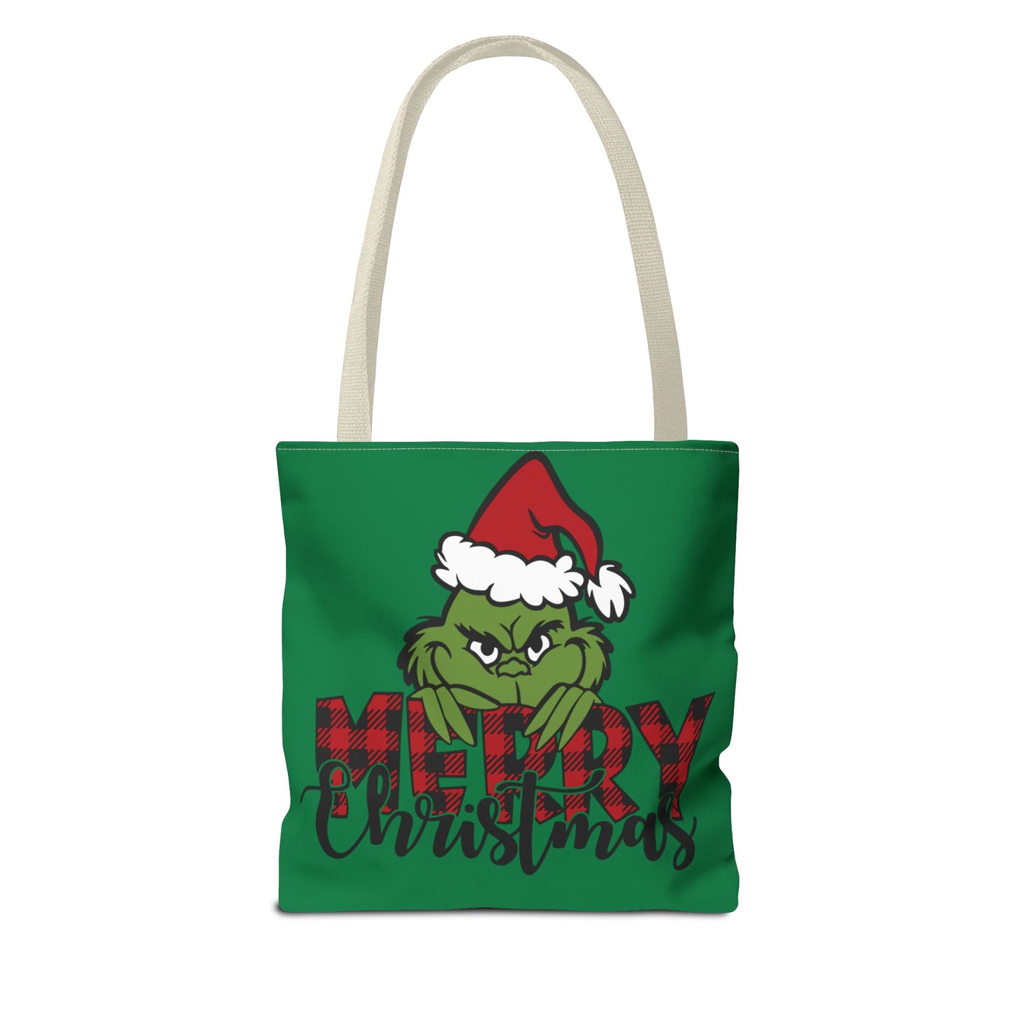 Whimsical Christmas Tote Bag, Grinch Design, Holiday Shopping, Gift Bag, Eco-Friendly, Merry Christmas Decor