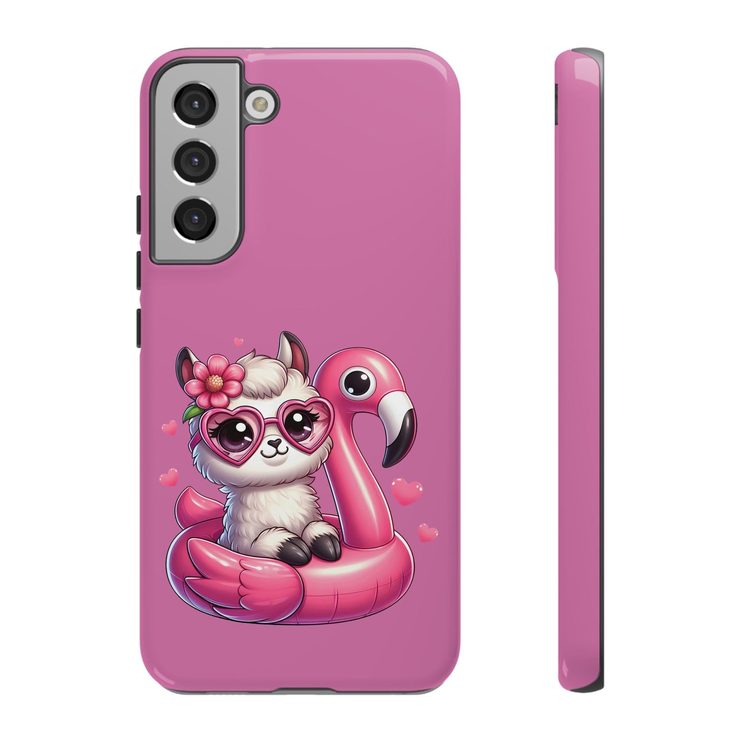 Cute Animal Phone Case, Phone Cover for Kids, Gift for Animal Lovers, Summer Vibes Accessory, Trendy Pink Case