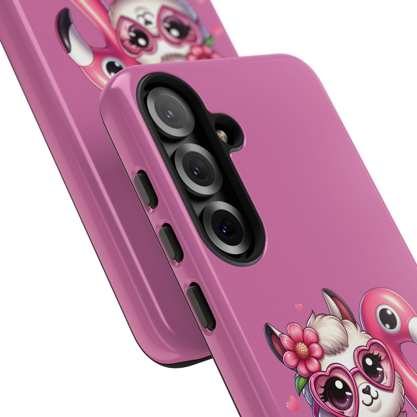 Cute Animal Phone Case, Phone Cover for Kids, Gift for Animal Lovers, Summer Vibes Accessory, Trendy Pink Case