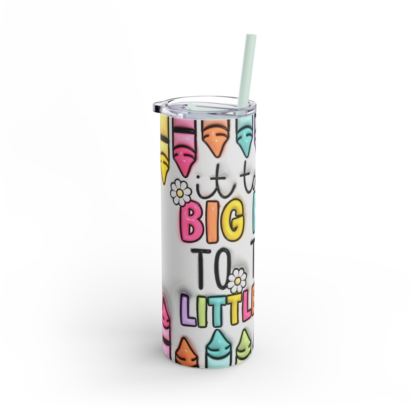 Colorful Teacher's Tumbler, Motivational Drinkware for Educators, Inspirational Gift for Teachers, School Supplies, Classroom Essentials