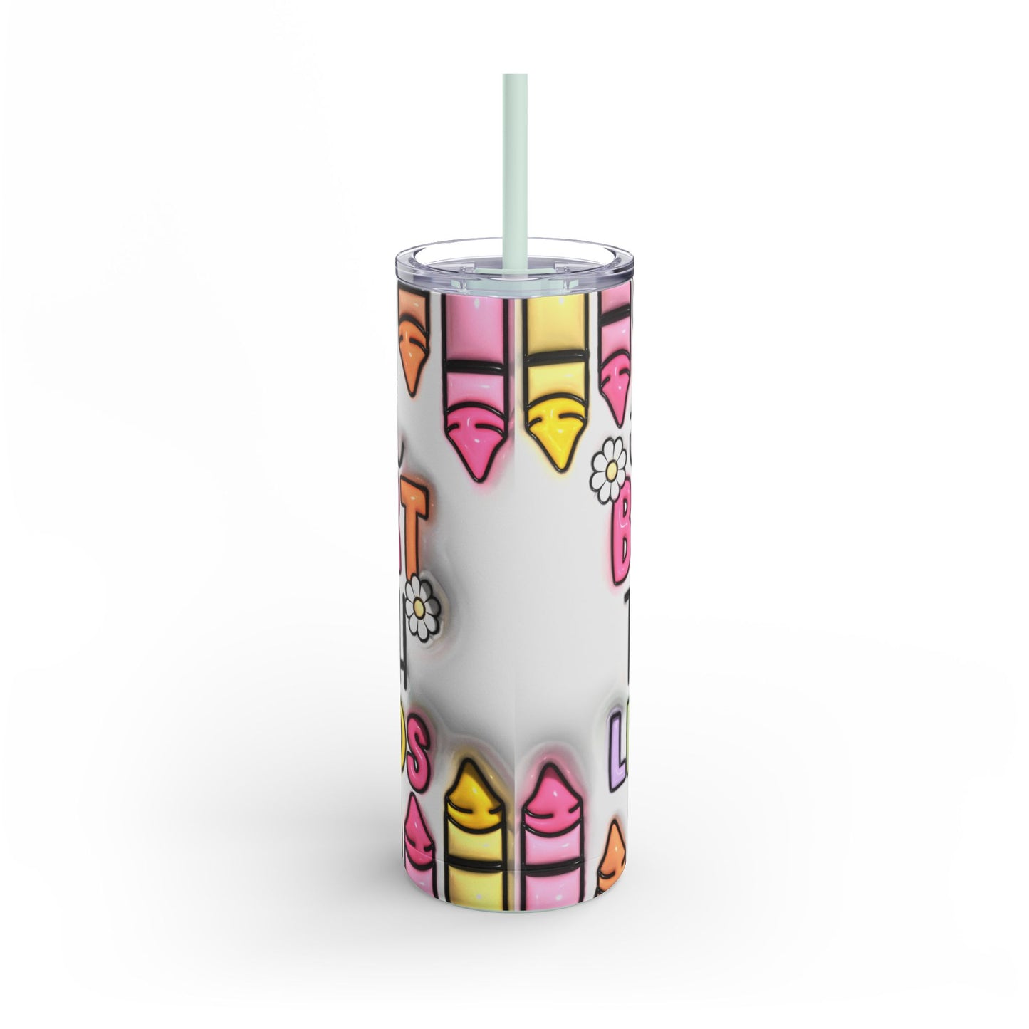 Colorful Teacher's Tumbler, Motivational Drinkware for Educators, Inspirational Gift for Teachers, School Supplies, Classroom Essentials
