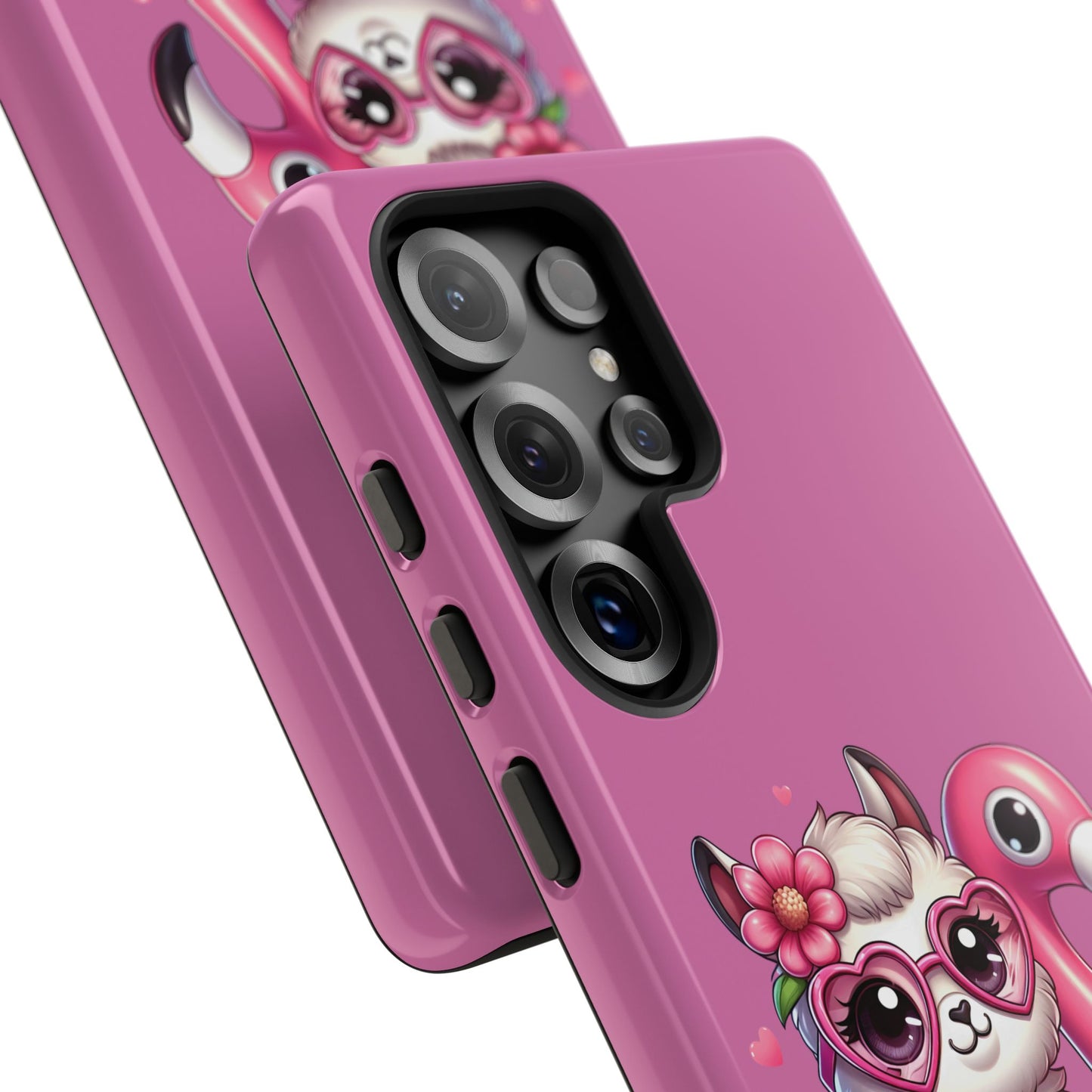 Cute Animal Phone Case, Phone Cover for Kids, Gift for Animal Lovers, Summer Vibes Accessory, Trendy Pink Case