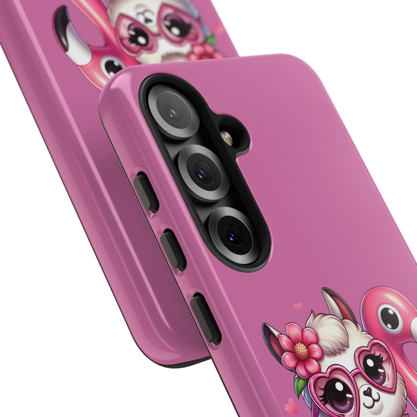 Cute Animal Phone Case, Phone Cover for Kids, Gift for Animal Lovers, Summer Vibes Accessory, Trendy Pink Case