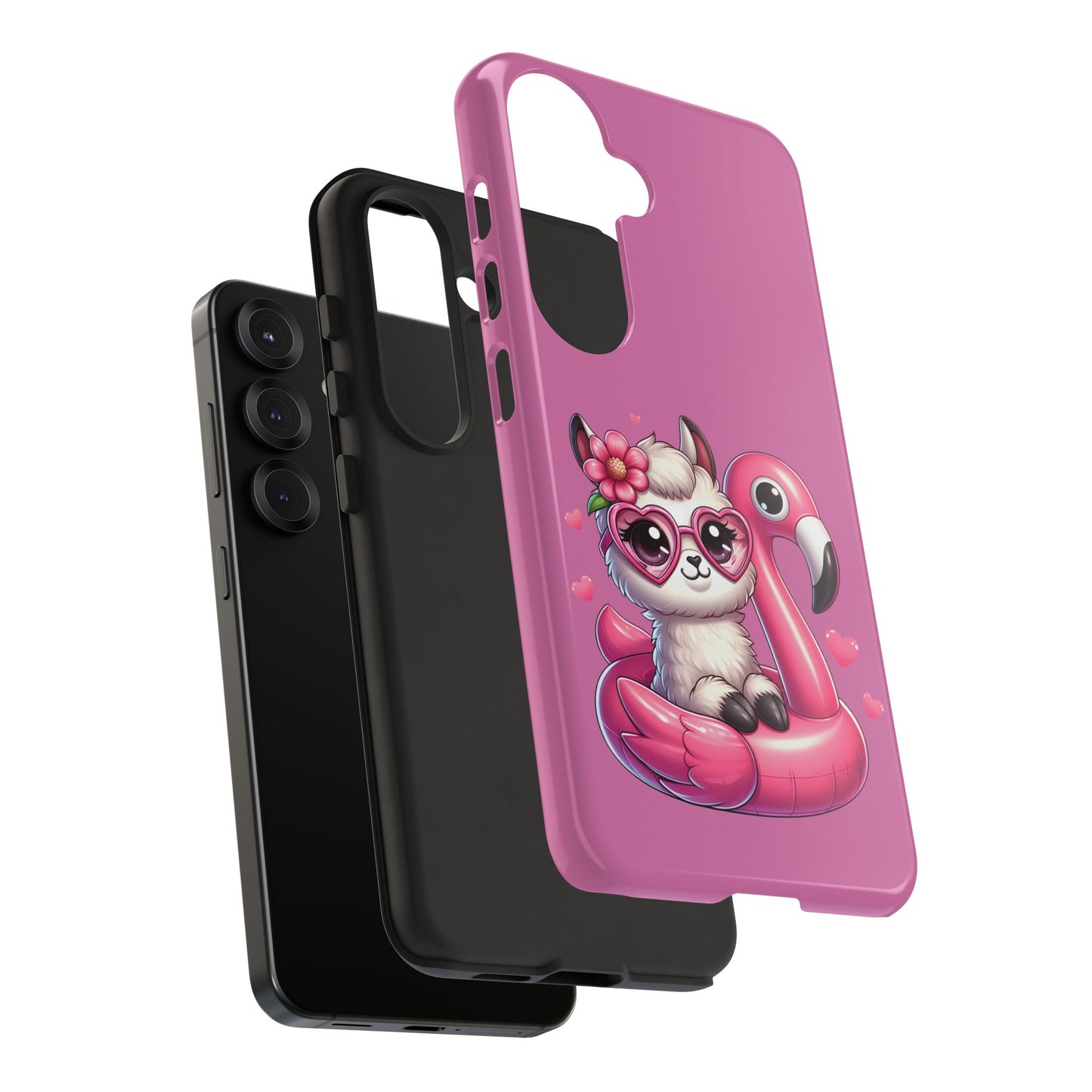 Cute Animal Phone Case, Phone Cover for Kids, Gift for Animal Lovers, Summer Vibes Accessory, Trendy Pink Case
