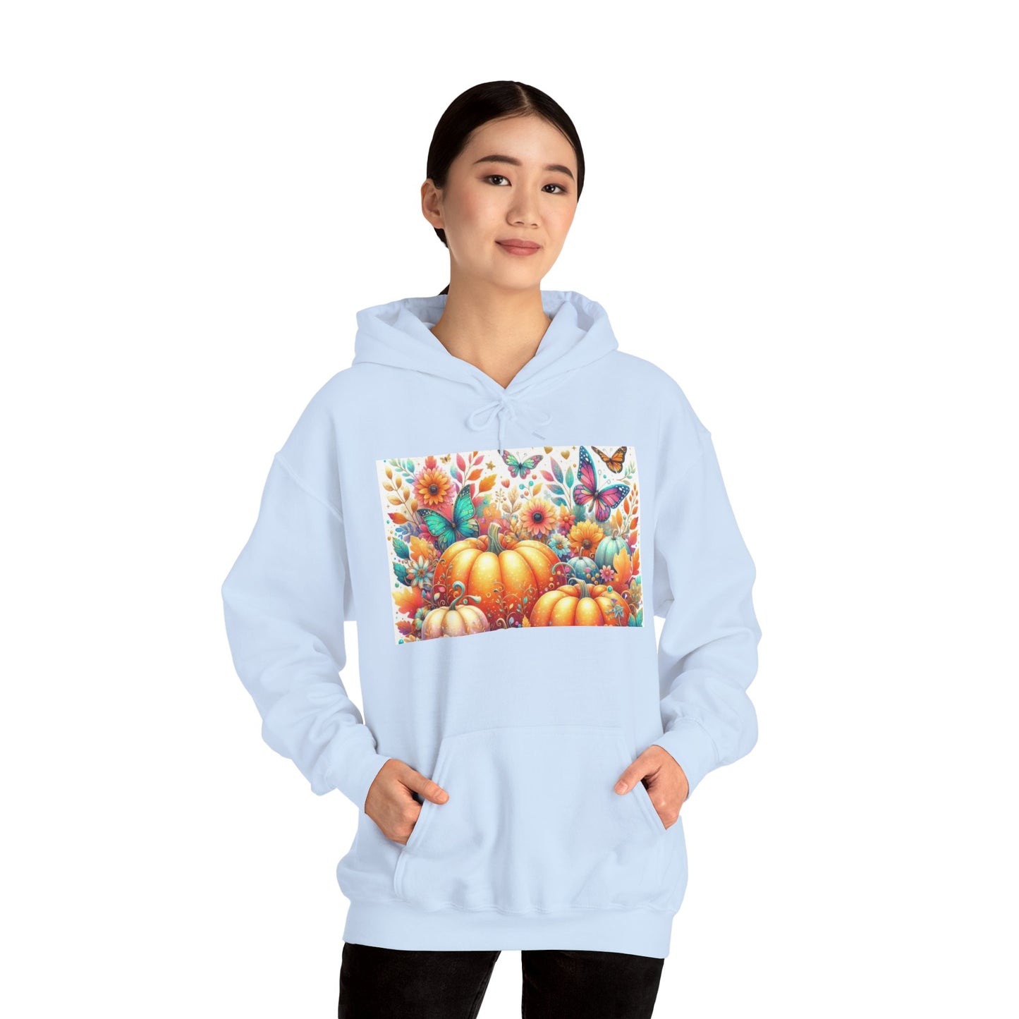 Autumn Floral Pumpkin Hoodie, Cozy Fall Sweatshirt, Nature Lover Gift, Halloween Attire, Harvest Fashion, Seasonal Style
