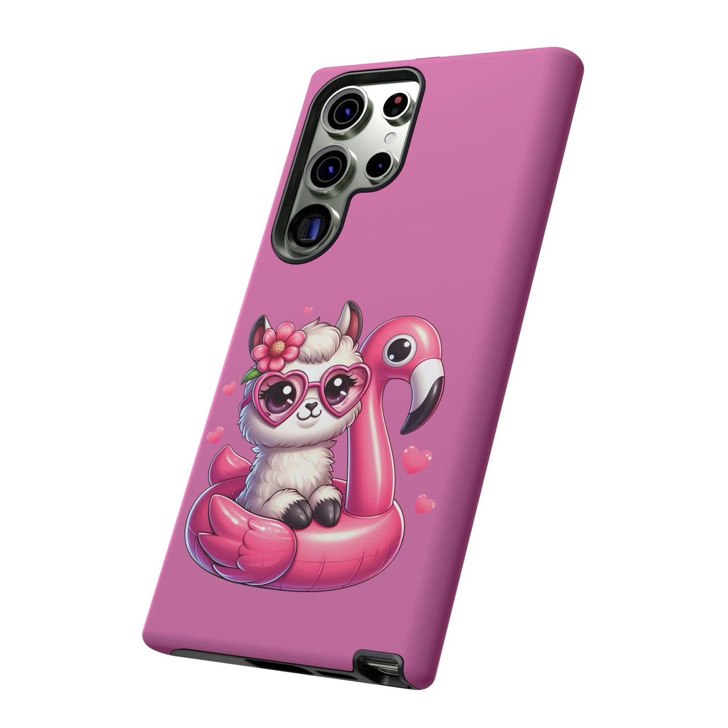 Cute Animal Phone Case, Phone Cover for Kids, Gift for Animal Lovers, Summer Vibes Accessory, Trendy Pink Case