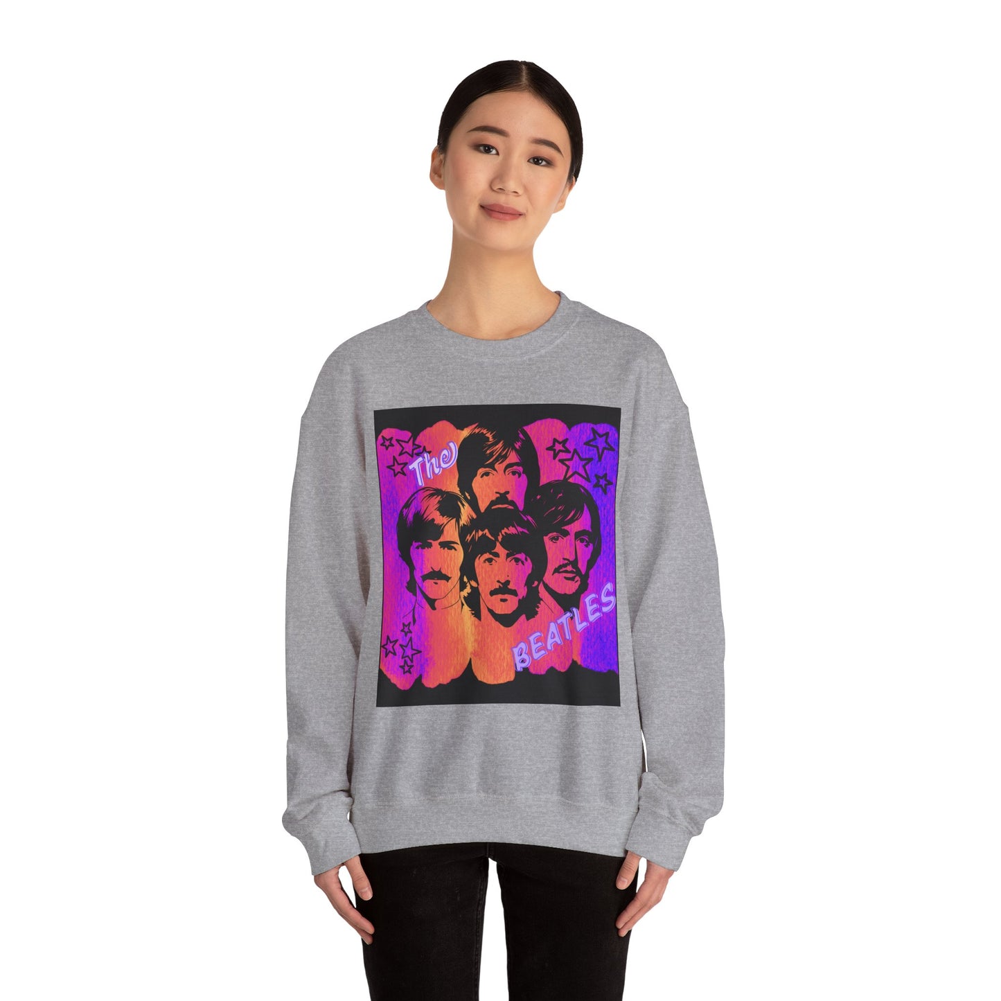 Retro Beatles inspired Crewneck Sweatshirt, Unisex Sweatshirt, Music Lover Gift, 60s Vintage Style, Cozy Casual Wear
