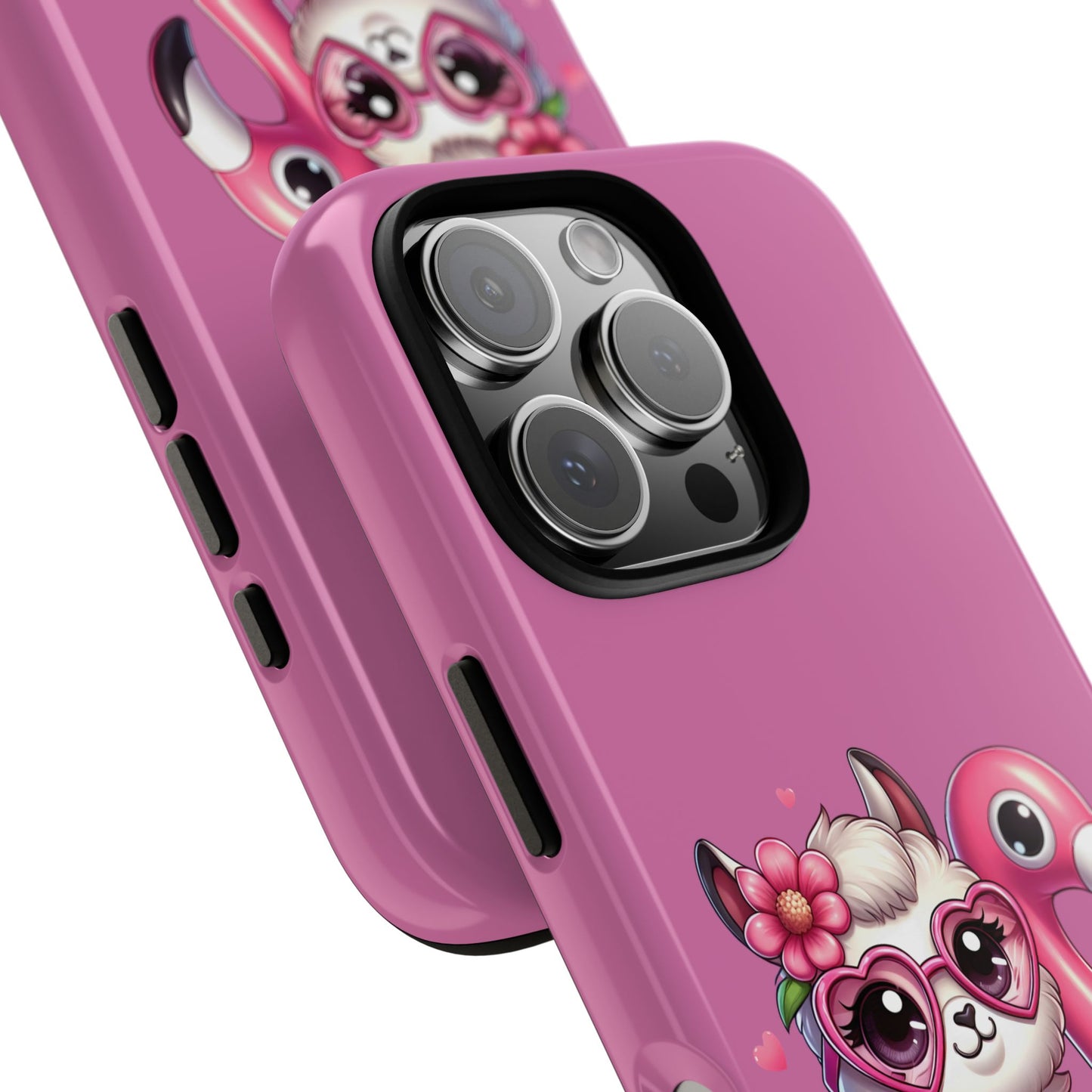 Cute Animal Phone Case, Phone Cover for Kids, Gift for Animal Lovers, Summer Vibes Accessory, Trendy Pink Case