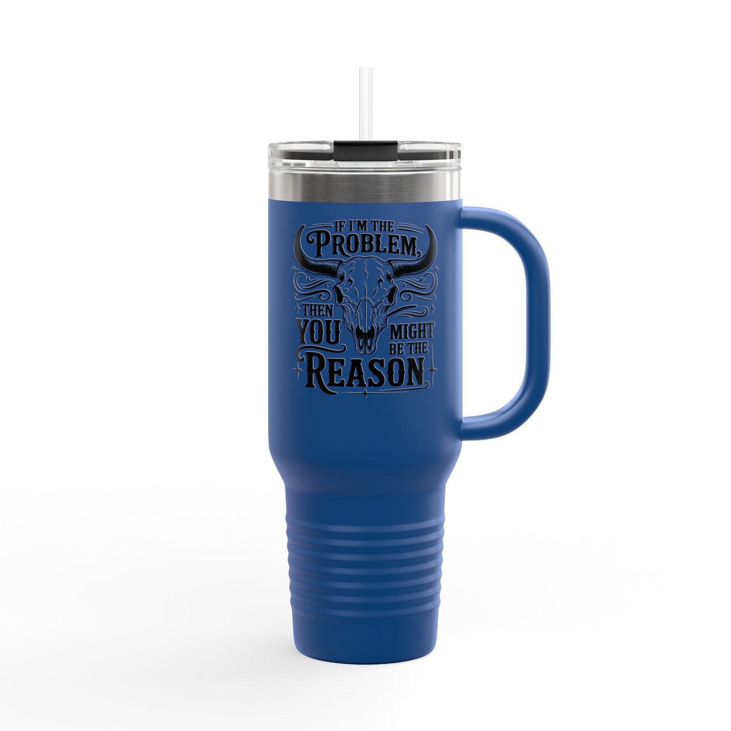 Funny Insulated Travel Mug, 40oz with Quote, Perfect for Road Trips, Camping, Gifting, and Daily Coffee Routines