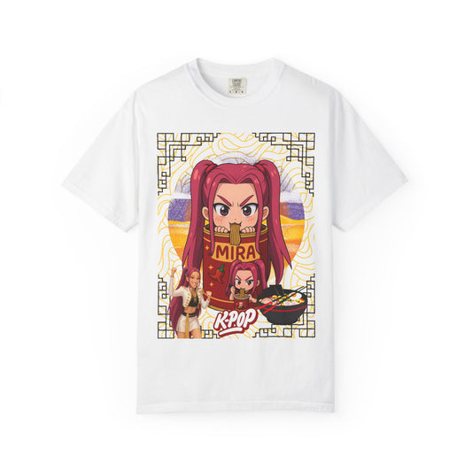 K-Pop Inspired Garment-Dyed T-Shirt, Trendy Streetwear, Anime Fan Apparel, Casual Wear, Gifts for Music Lovers