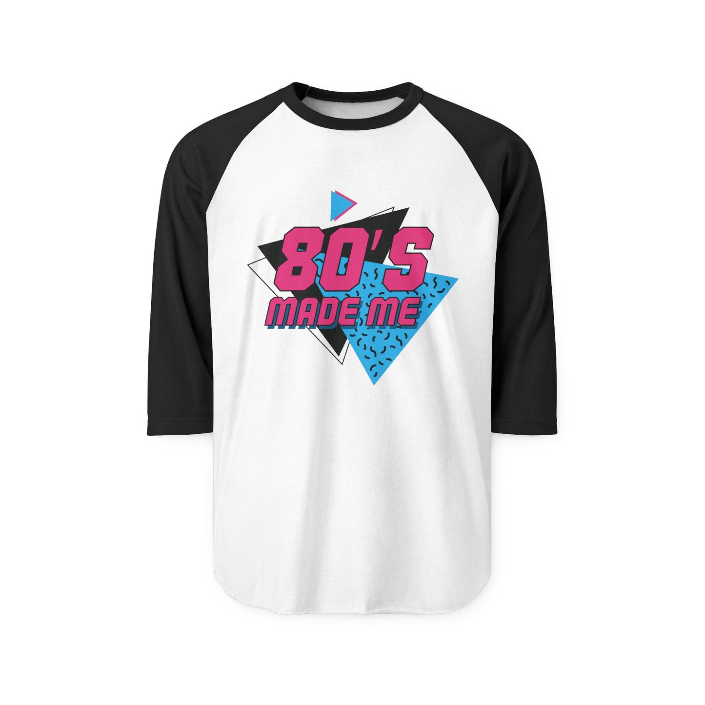 80's Made Me Unisex Raglan Shirt, Retro Tee, Vintage Apparel, Gift for Nostalgic Friends, 80s Themed Party Shirt